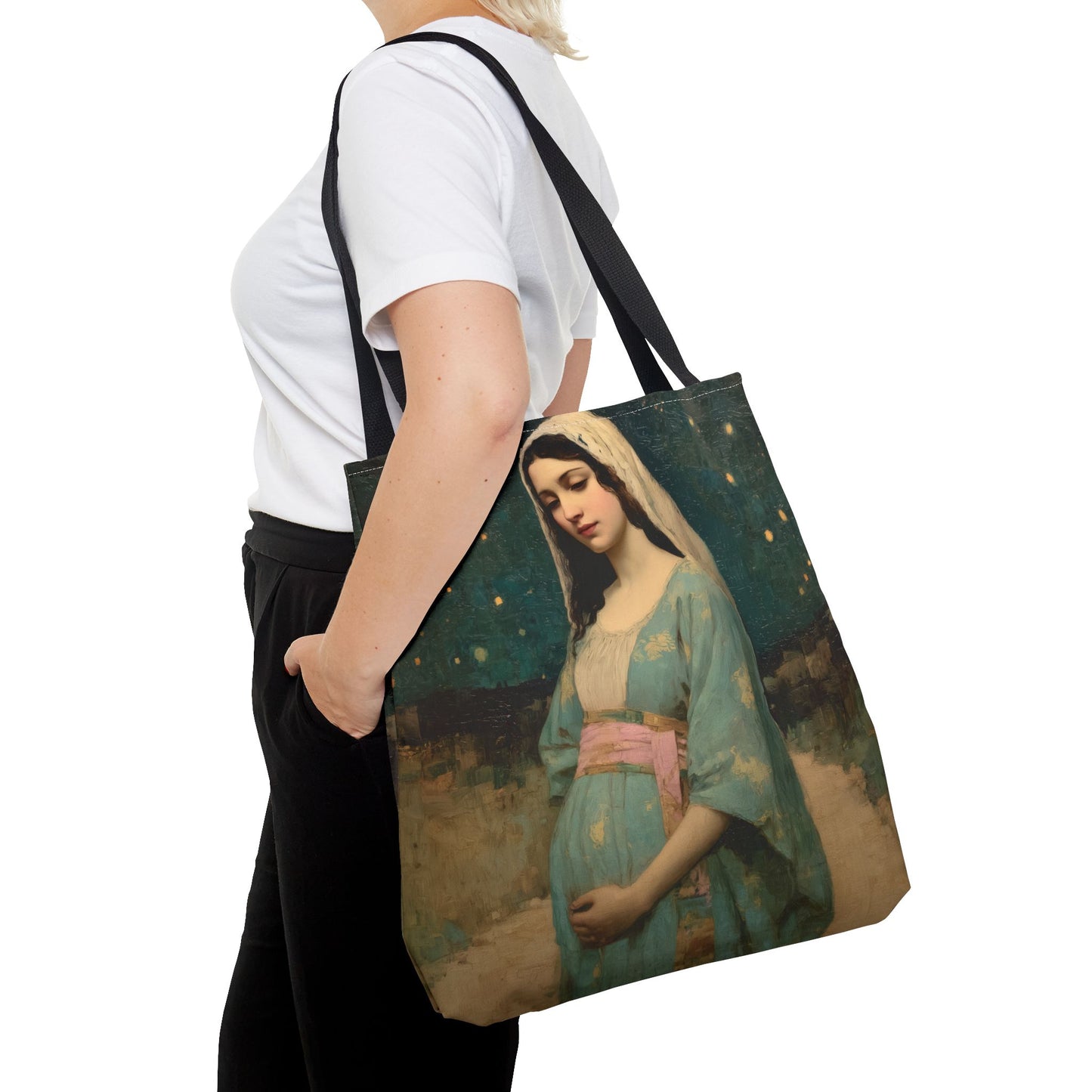 Our Lady of 'O' - Our Lady of Expectation - Mother Mary - Marian Art - Tote Bag - Large Medium Small Faith Art Bag - Tote Purse