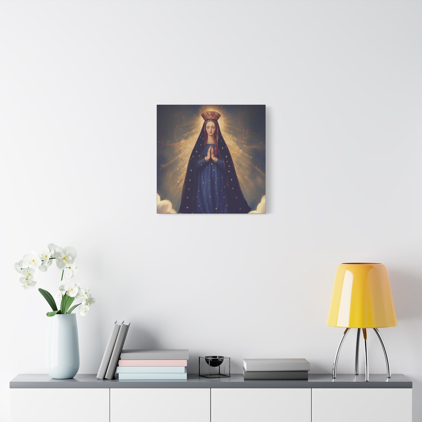 Our Lady of Pontmain - Multiple Sizes - Catholic Home art - Museum Wrapped Canvas - Sanctified Souls Print - Mother Mary Art