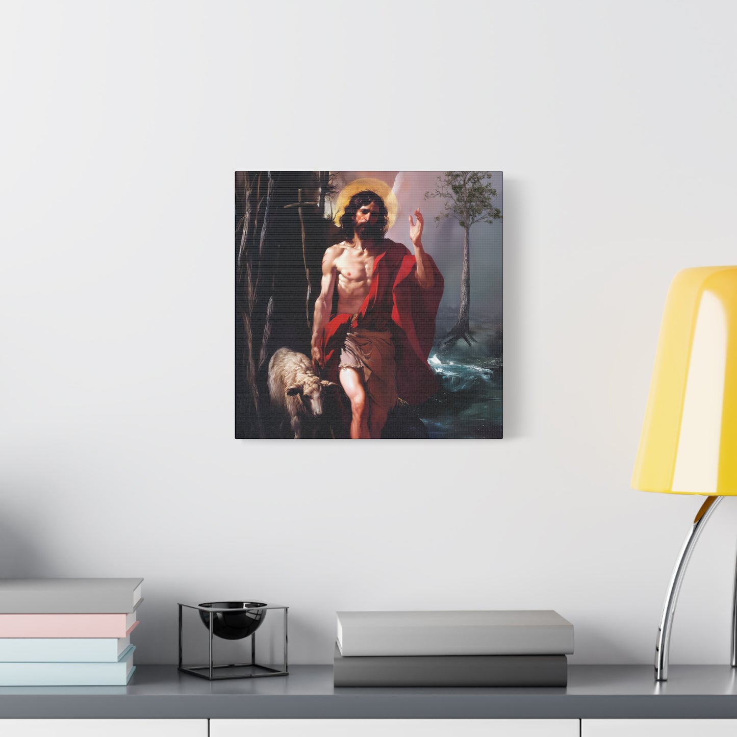 Saint John the Baptist - Museum Wrapped Canvas - Sanctified Souls Print - Religious Art for your Home - Catholic Patron Saint Art