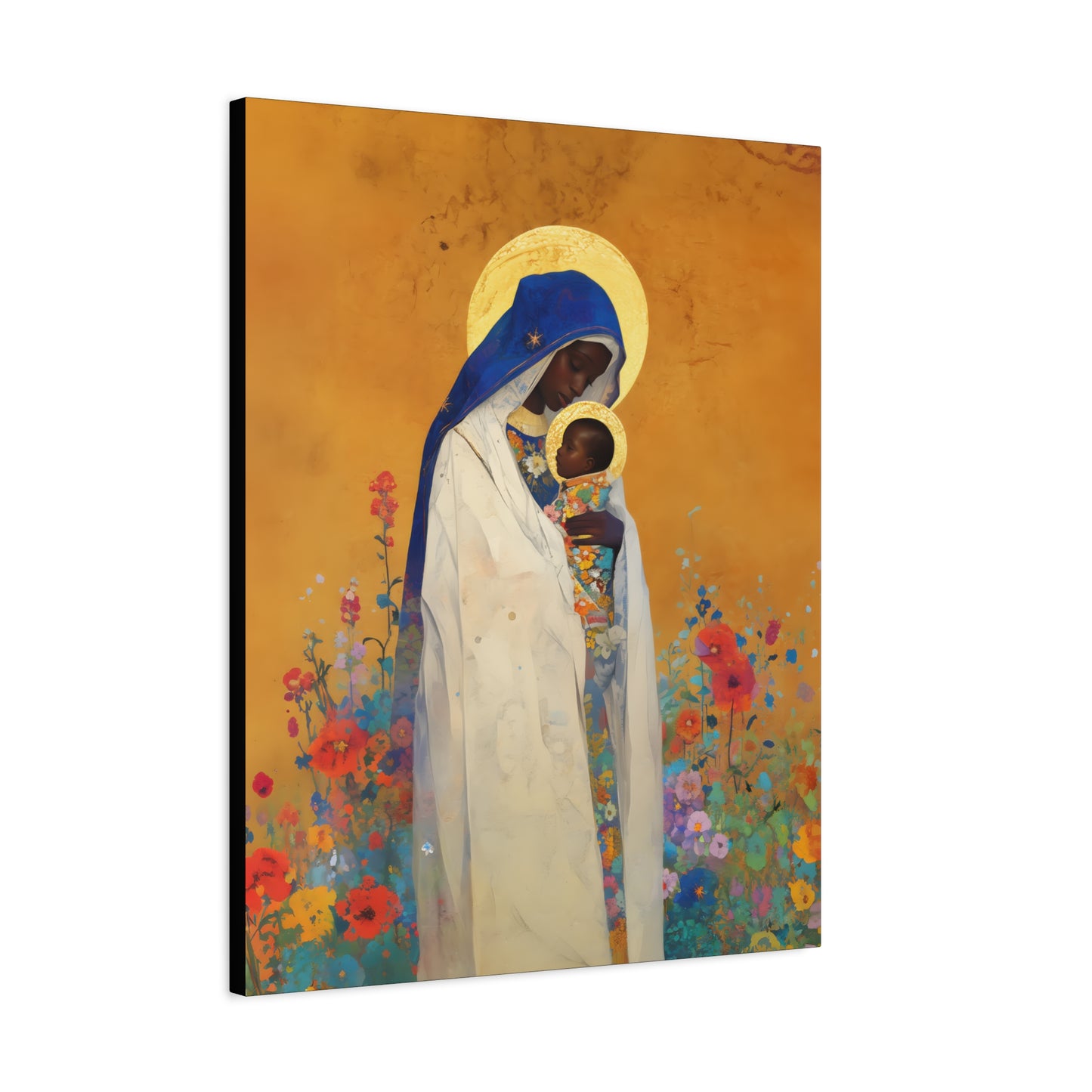 The Divine Embrace- Our Lady of Kibeho's Love - Museum Wrapped Canvas - Print - Religious Art for your Home - Christian print - Religious