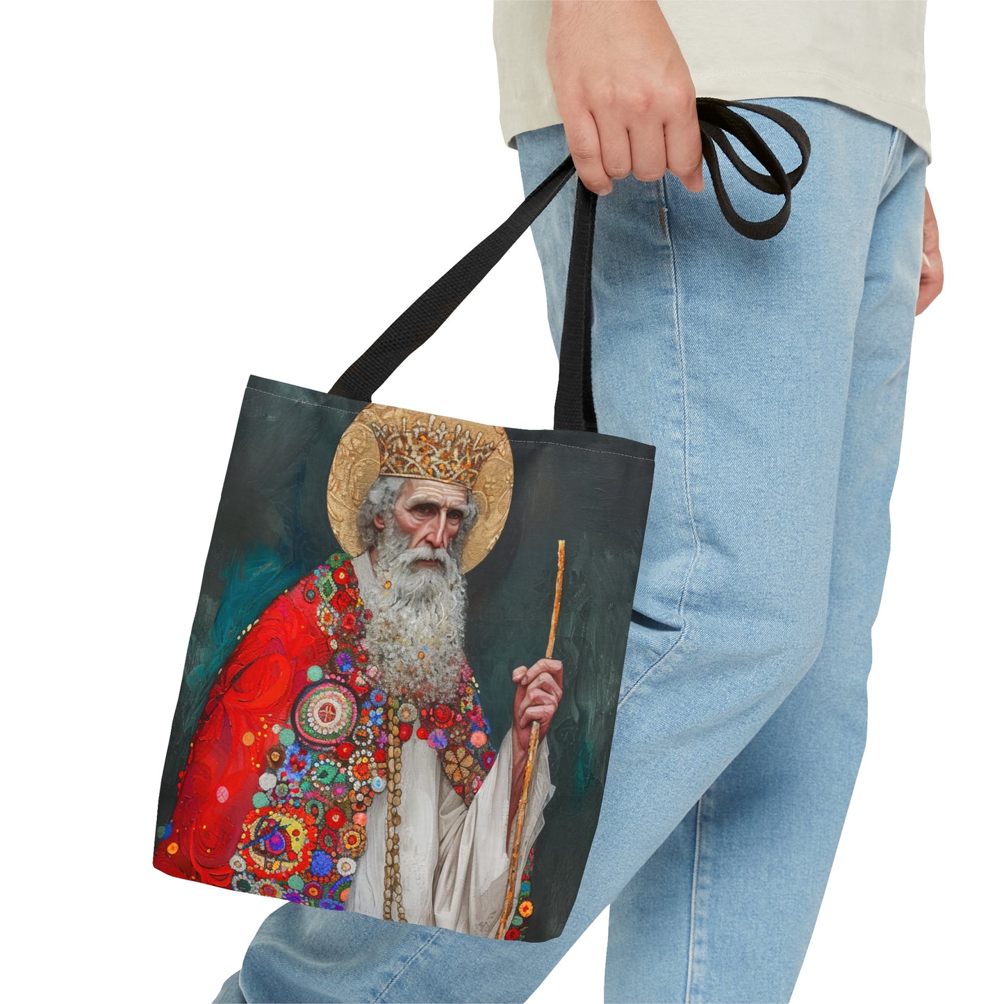 Saint Richard - Purse - Three sizes - Large Medium Small Faith Art Bag - Catholic purse - Double Sided - Patron Saint Artwork