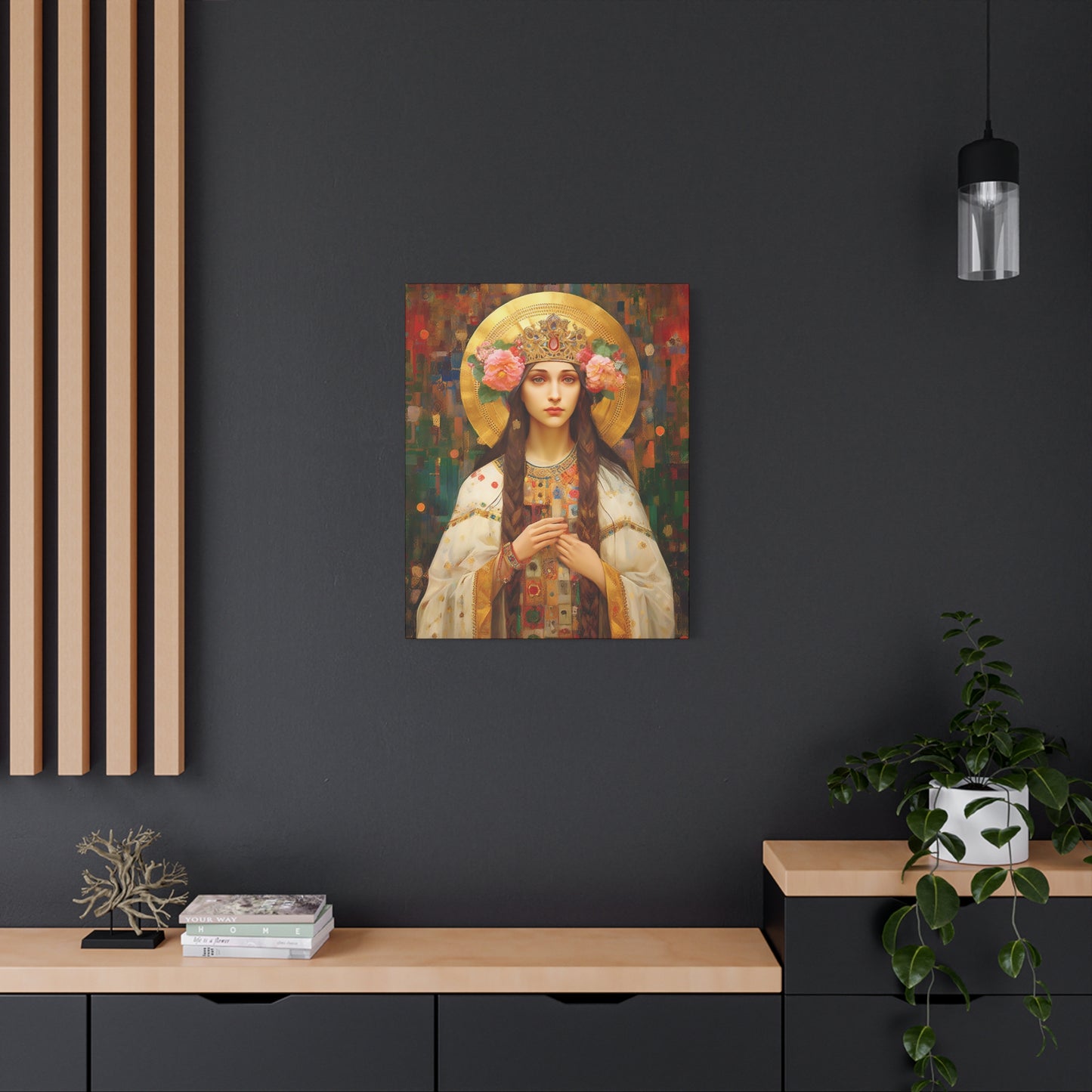 Saint Elizabeth of Hungary - Museum Wrapped Canvas - Sanctified Souls Print - Religious Art for your Home