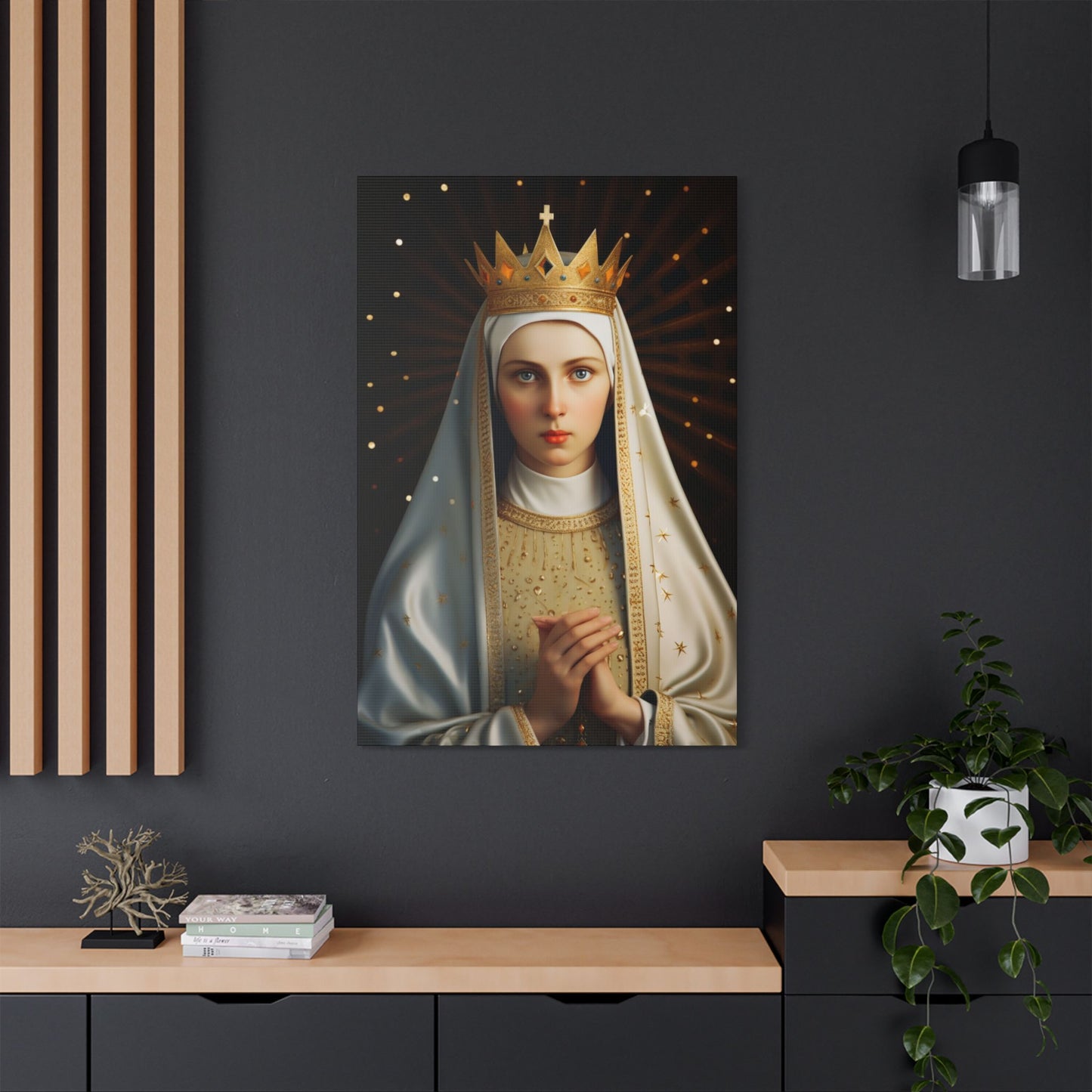 Saint Kinga of Poland Canvas Print - Multiple Sizes - Catholic Home art - Museum Wrapped Canvas - Sanctified Souls Print