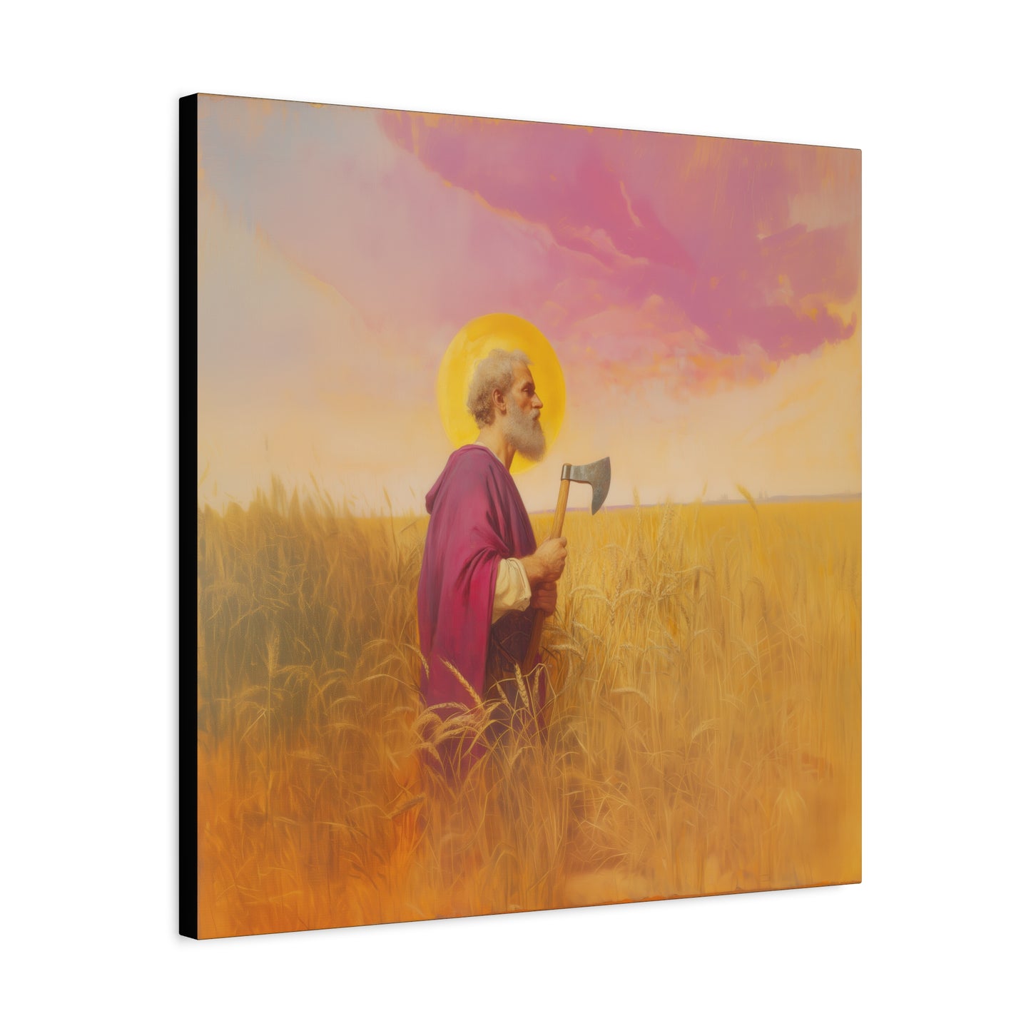 Saint Matthias - Museum Wrapped Canvas - Sanctified Souls Print - Religious Art for your Home - Catholic Patron Saint Art