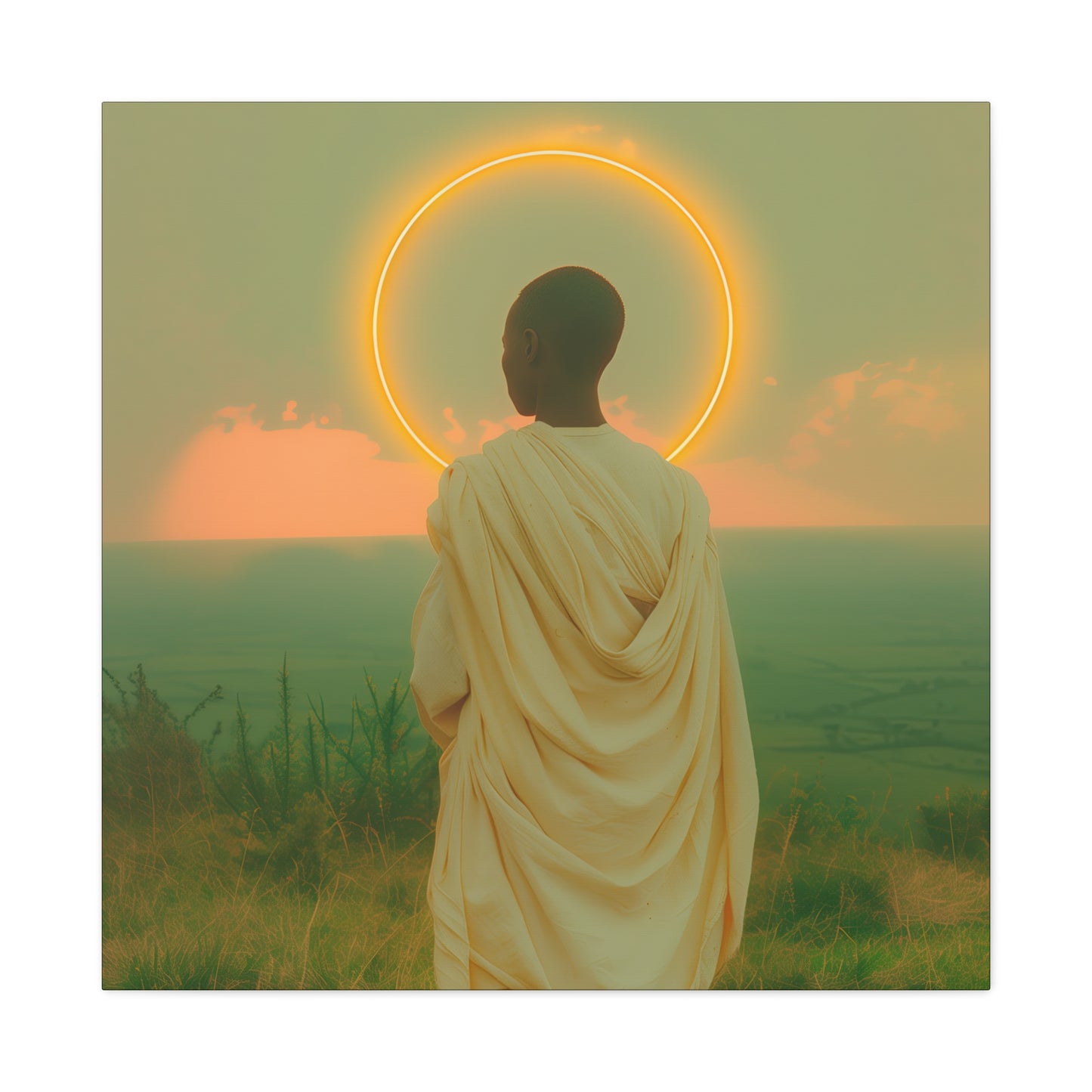 Saint Charles Lwanga - Museum Wrapped Canvas - Sanctified Souls Print - Religious Art for your Home - Catholic Patron Saint Art