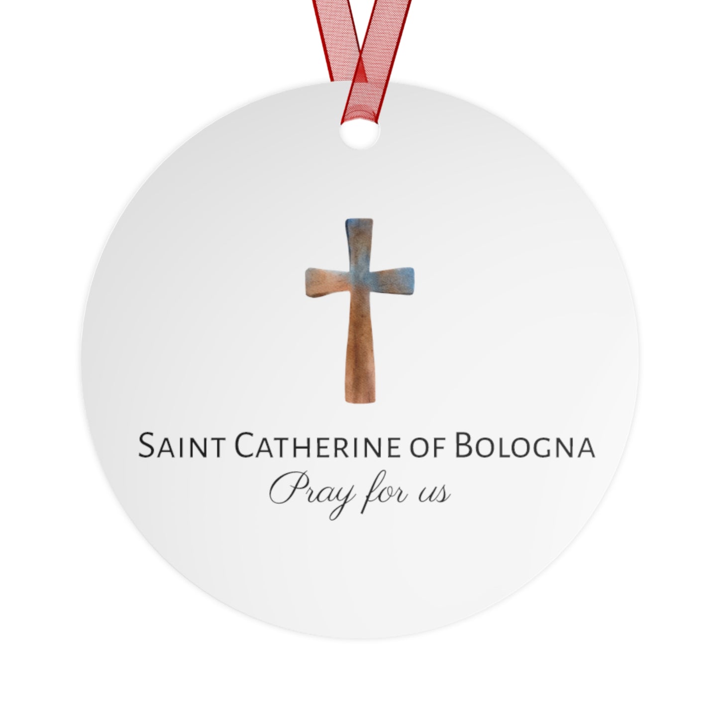 Saint Catherine of Bologna Metal Ornament - Religious Holiday Christmas Ornament and Keepsake - Catholic Religious Keepsake
