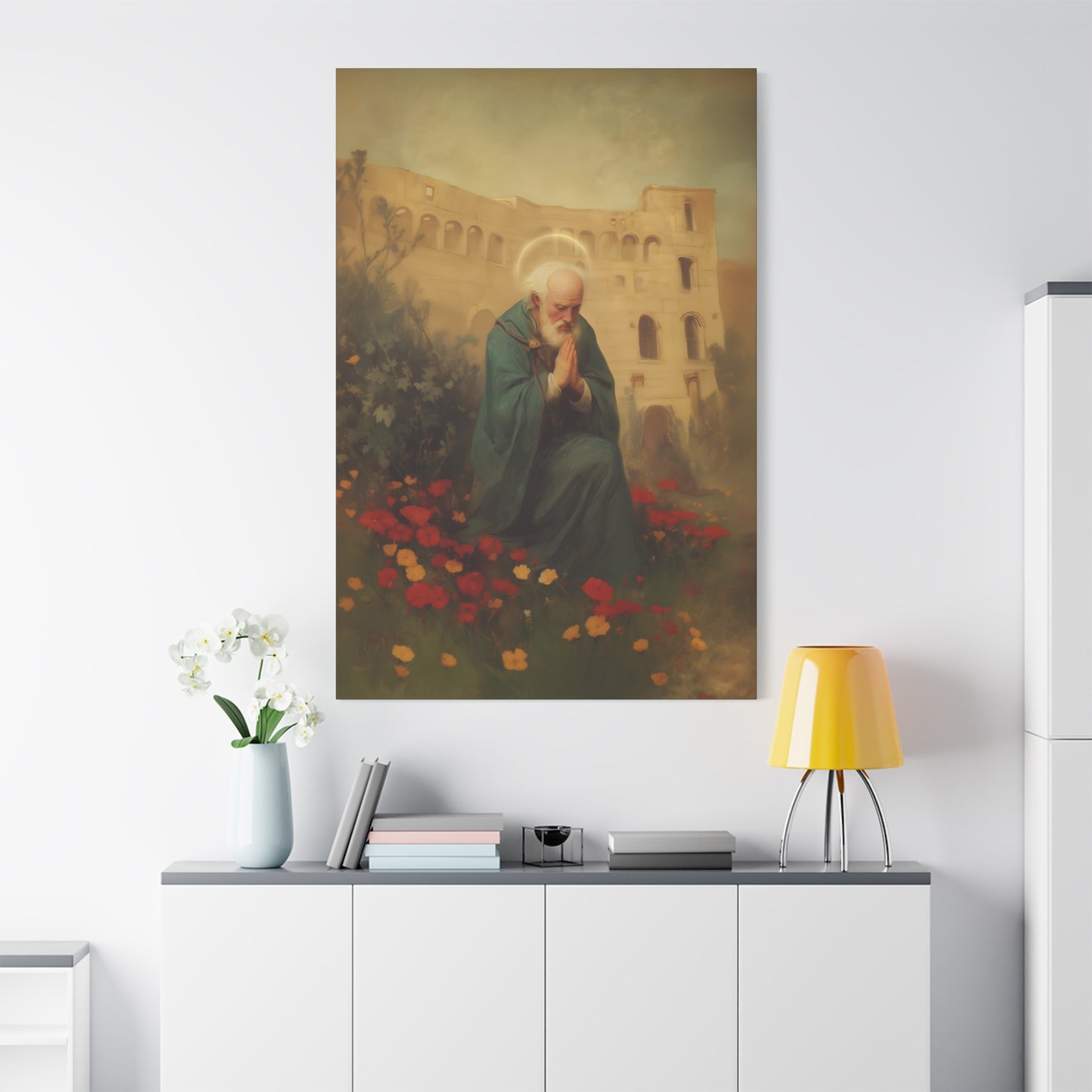 Saint Cyprian - Multiple Sizes - Catholic Home art - Museum Wrapped Canvas - Sanctified Souls Print - Catholic Martyr Art