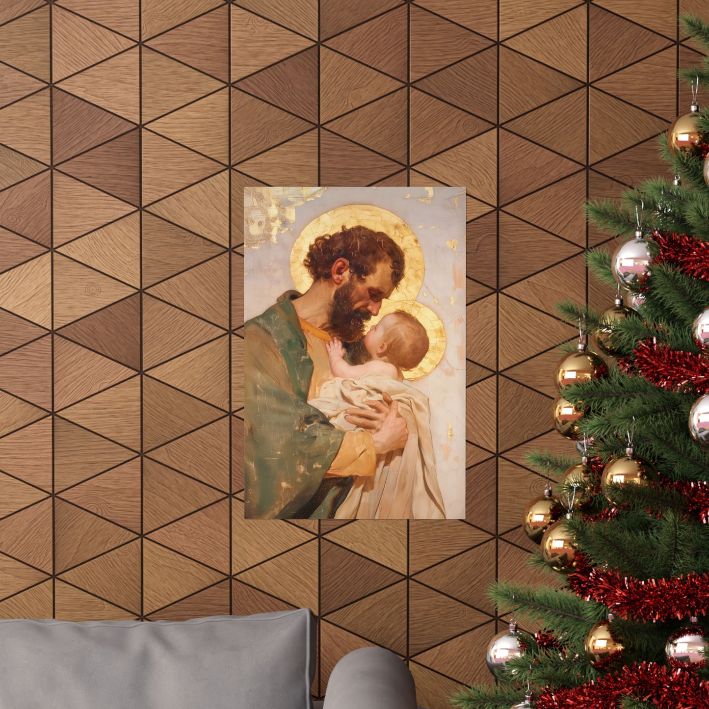 Saint Joseph, Pillar of the Holy Family - Sanctified Souls Print - Multiple Sizes - Premium Matte Vertical Posters - Sister Saints