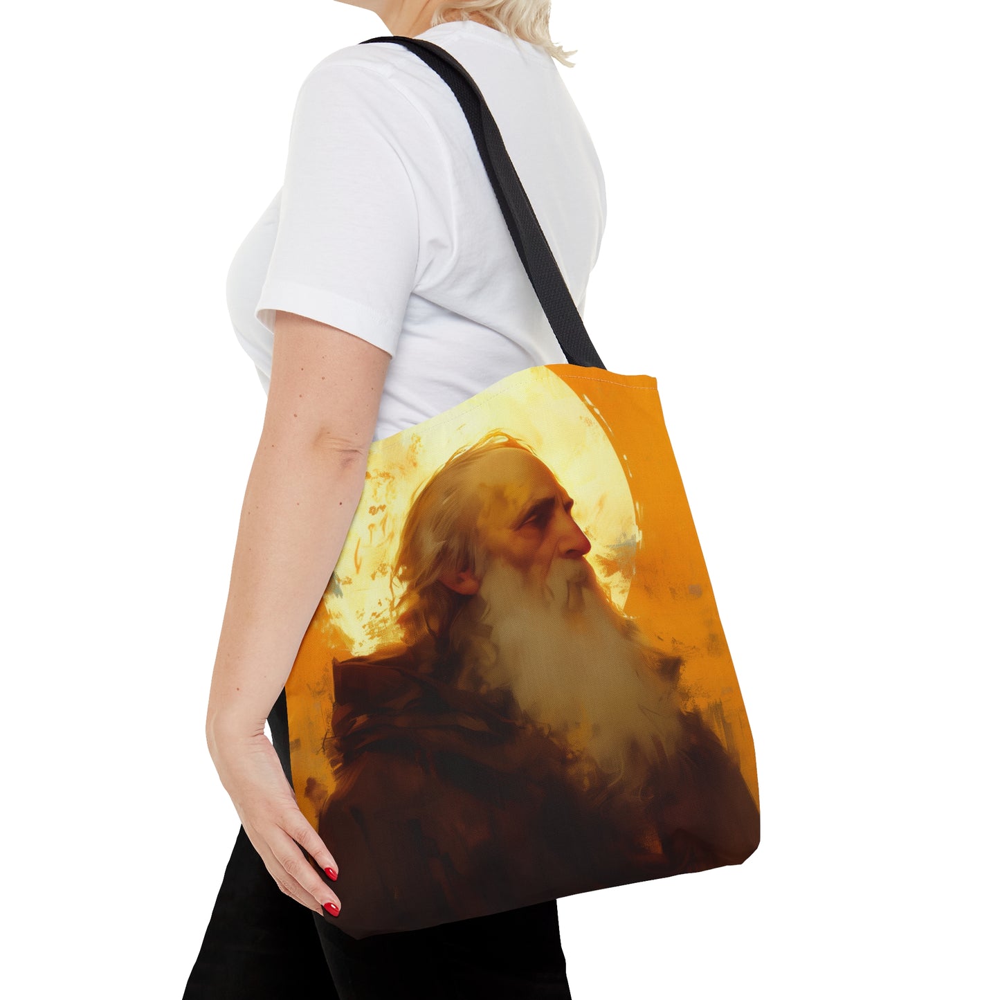 Saint Samson of Dol Tote Bag - Large Medium Small Faith Art Bag - Catholic Faith Purse - Religious Carry All - Re usable Bible Purse