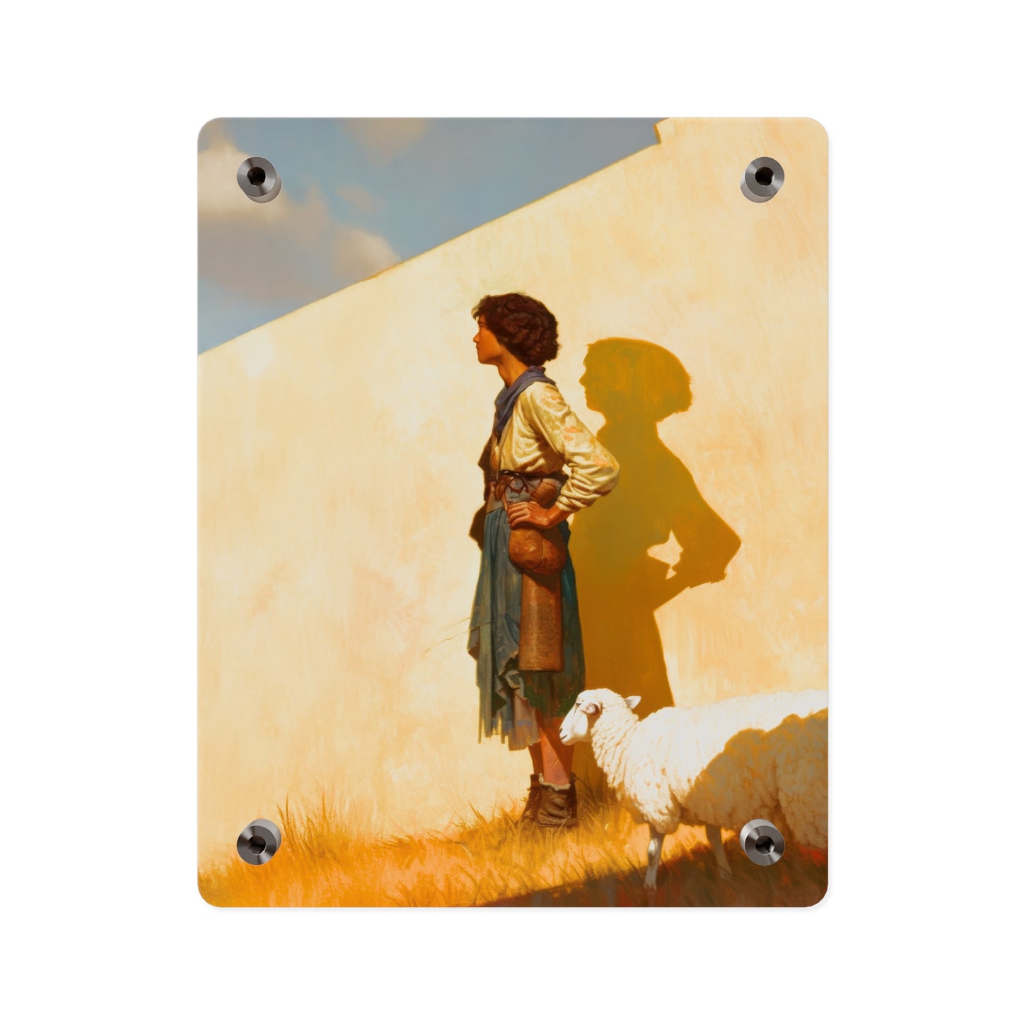 David son of Jesse Acrylic Wall Art Panel - Ready to Hang Acrylic Print - David and Goliath - Bible Story Wall Art