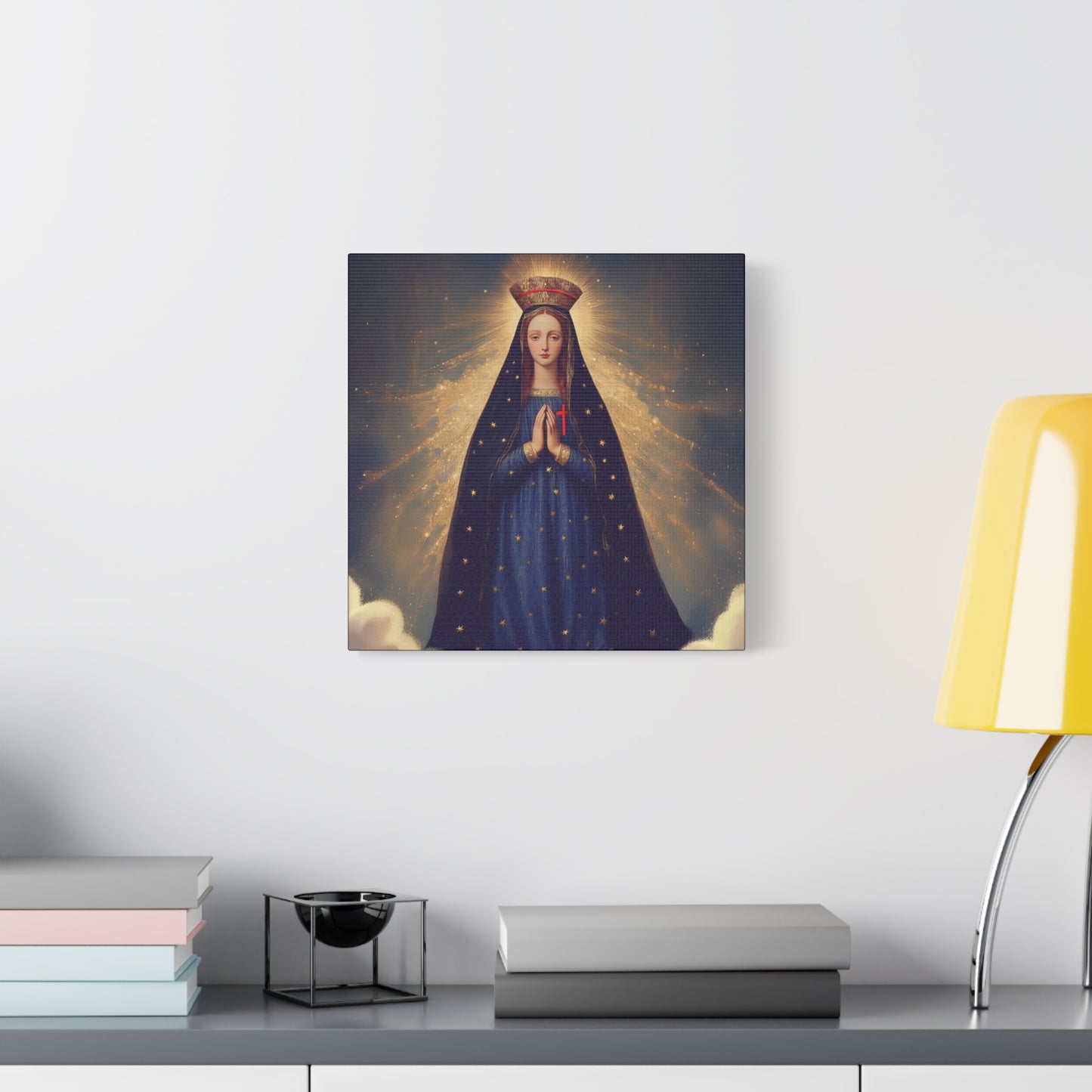 Our Lady of Pontmain - Multiple Sizes - Catholic Home art - Museum Wrapped Canvas - Sanctified Souls Print - Mother Mary Art
