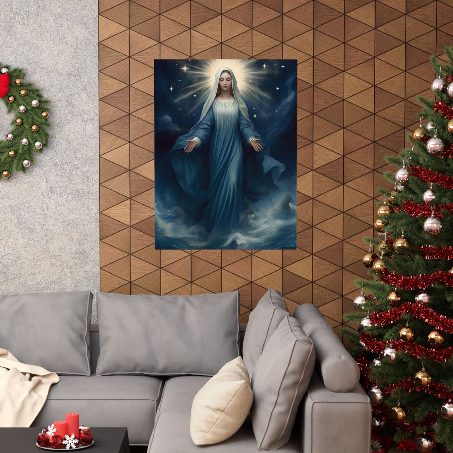 Our Lady, Star of the Sea - Sanctified Souls Print - Multiple Sizes - Premium Matte Vertical Posters - Stella Maris Print