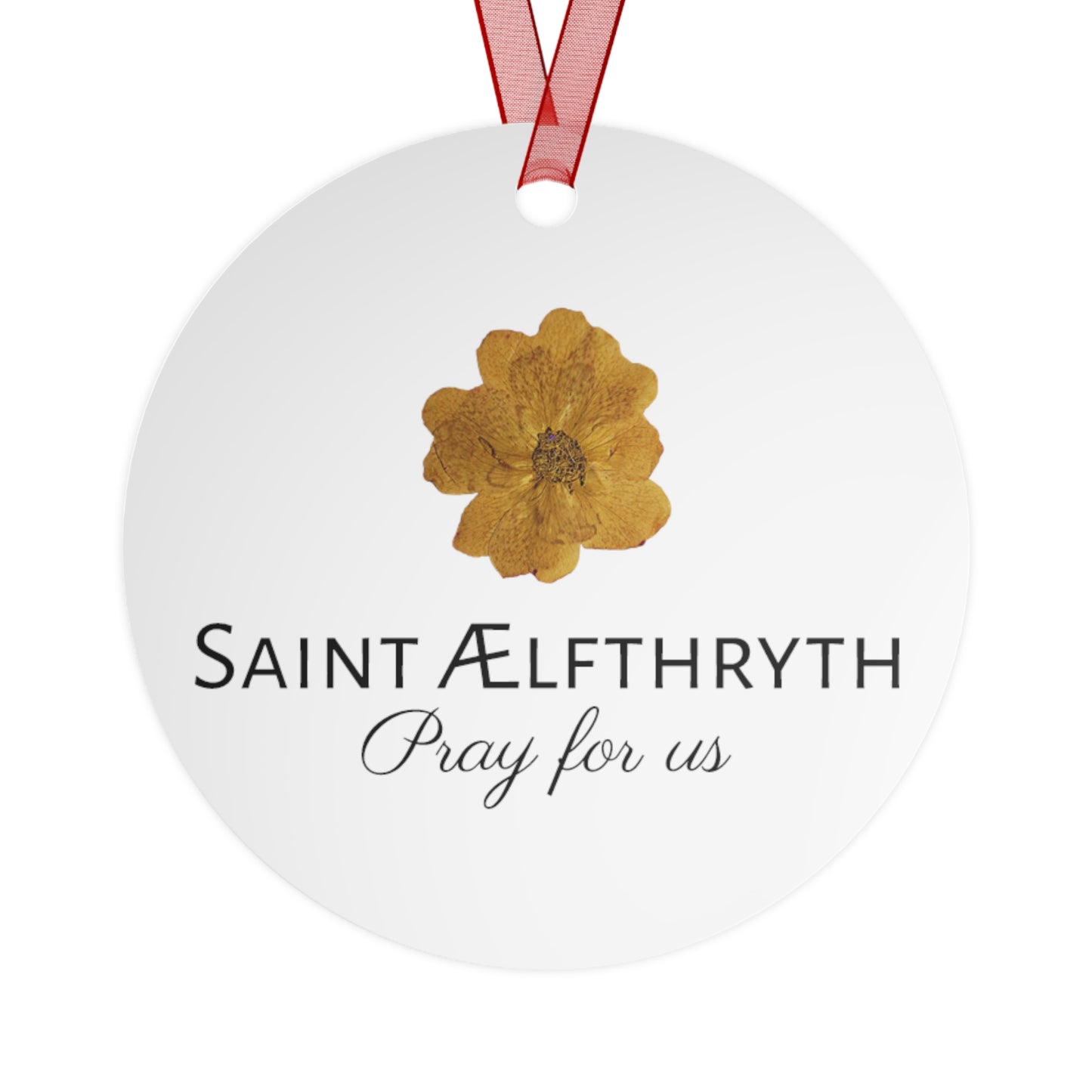 Saint Ælfthryth of Crowland / Saint Alfreda Metal Ornament - Religious Holiday Christmas Ornament and Keepsake - Catholic Keepsake