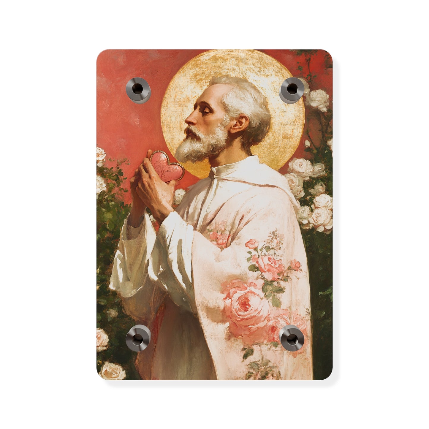 Saint Valentine Wall Art Panel - Ready to Hang Acrylic Print - Catholic Saint Art - Patron Saint Print - Catholic Saint Wall Art