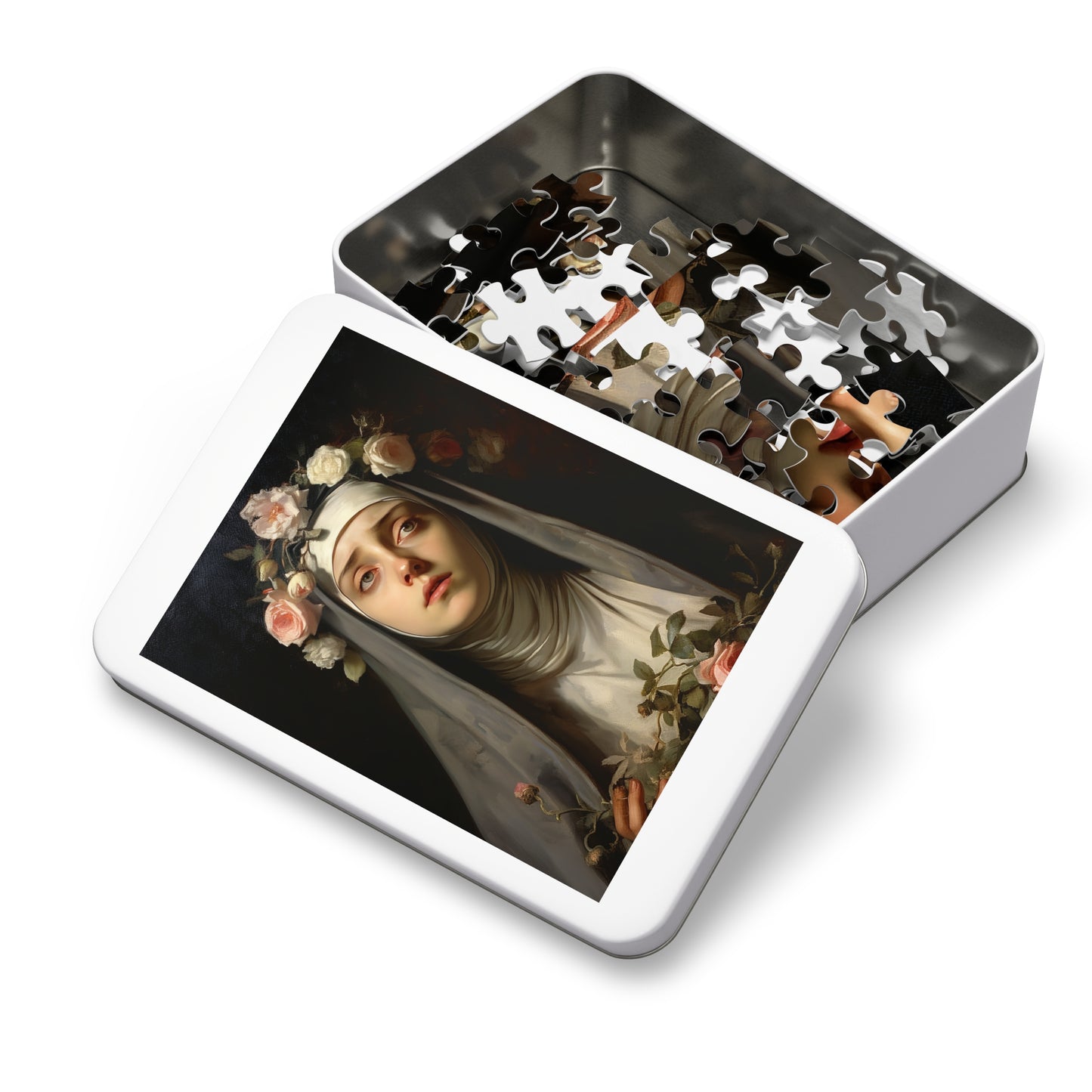 Saint Rose of Lima - Puzzle and Keepsake Tin - Religious Jigsaw Puzzle (30, 110, 252, 500,1000-Piece) - Religious Puzzle