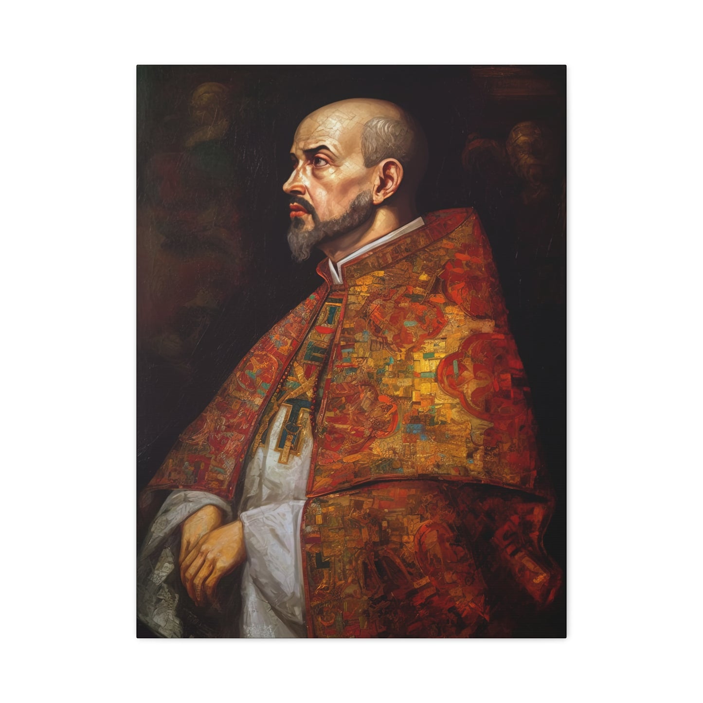 Saint Ignatius of Loyola Canvas Print - Multiple Sizes - Catholic Home art - Museum Wrapped Canvas - Sanctified Souls Print