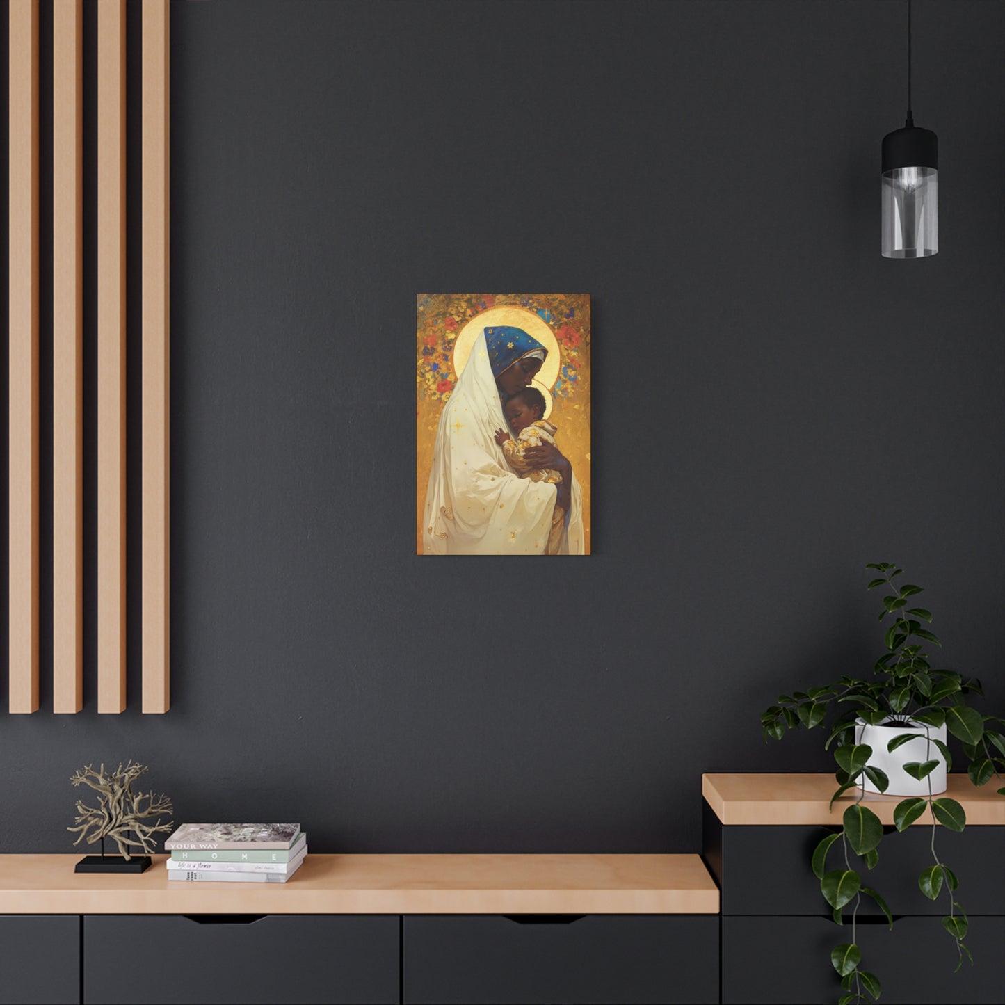 Queen of Peace and Love- Our Lady of Kibeho's Message - Museum Wrapped Canvas - Print - Religious Art for your Home - Christian print