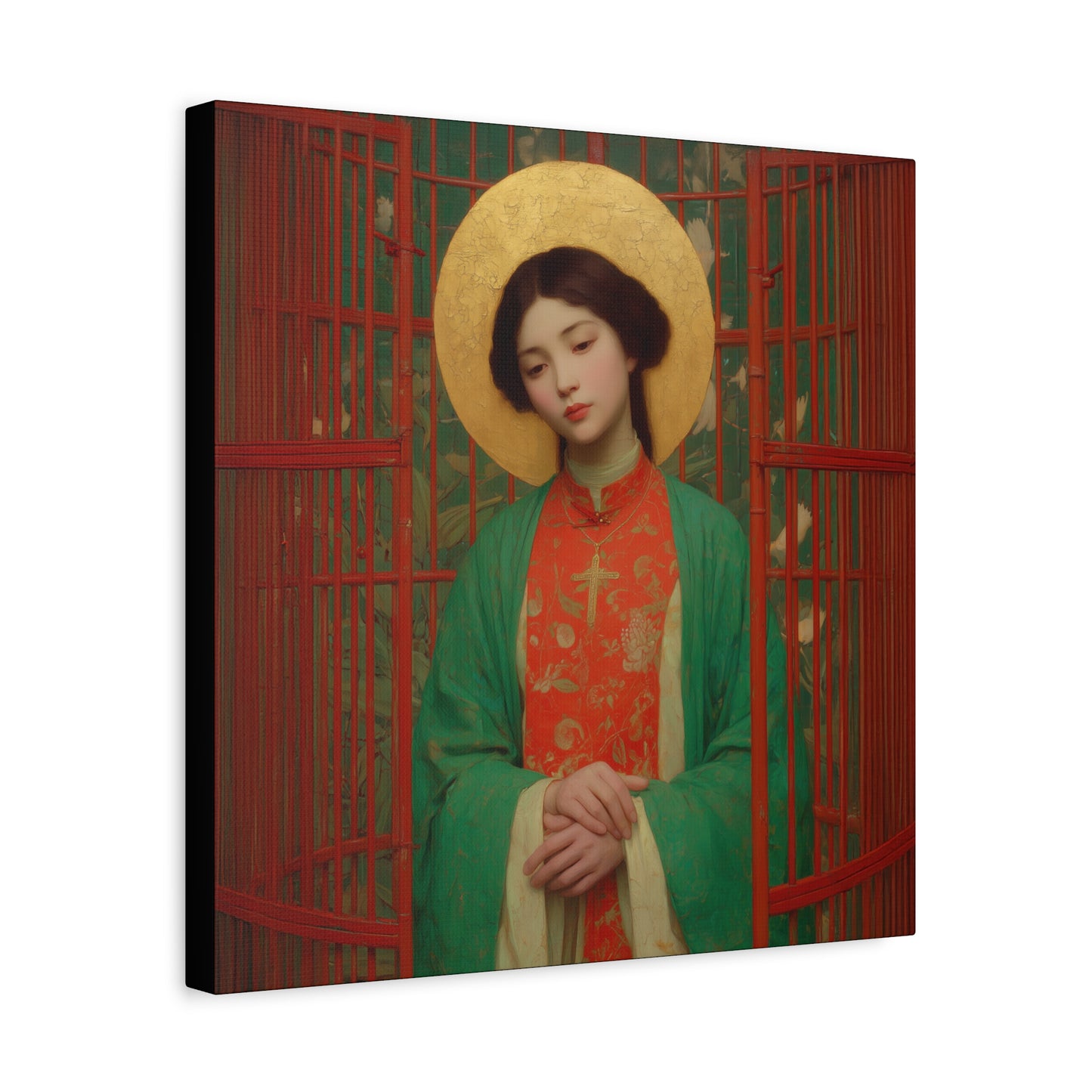 Saint Agnes Tsao Kou Ying - Museum Wrapped Canvas - Sanctified Souls Print - Religious Art for your Home - Catholic Patron Saint Art