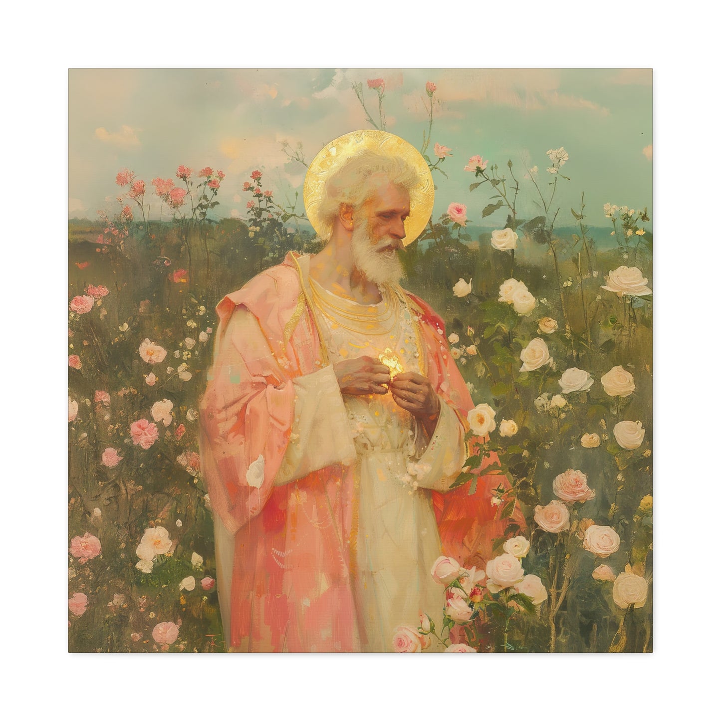 Saint Valentine - Multiple Sizes - Catholic Home art - Museum Wrapped Canvas - Sanctified Souls Print - Catholic Saint Art