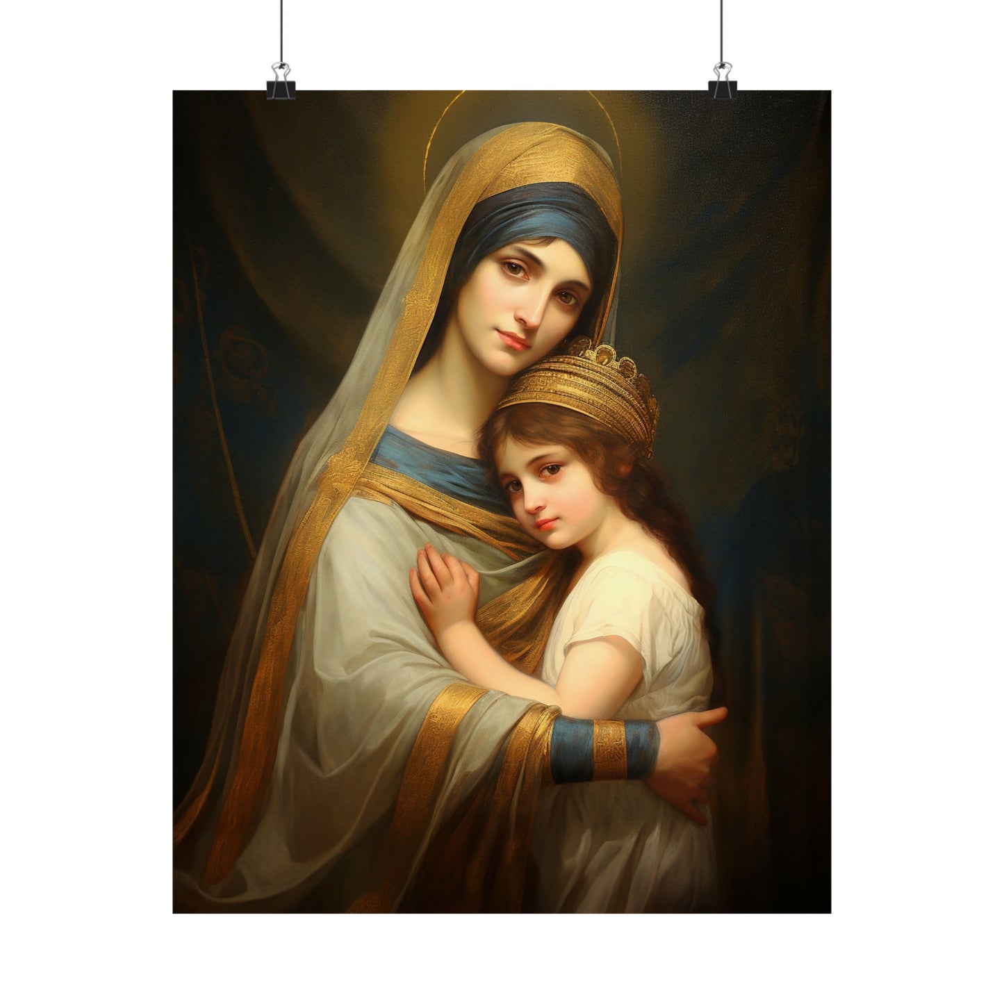 Saint Anne mother to Mary the Blessed Virgin - Sanctified Souls Print - Multiple Sizes - Premium Matte Vertical Posters