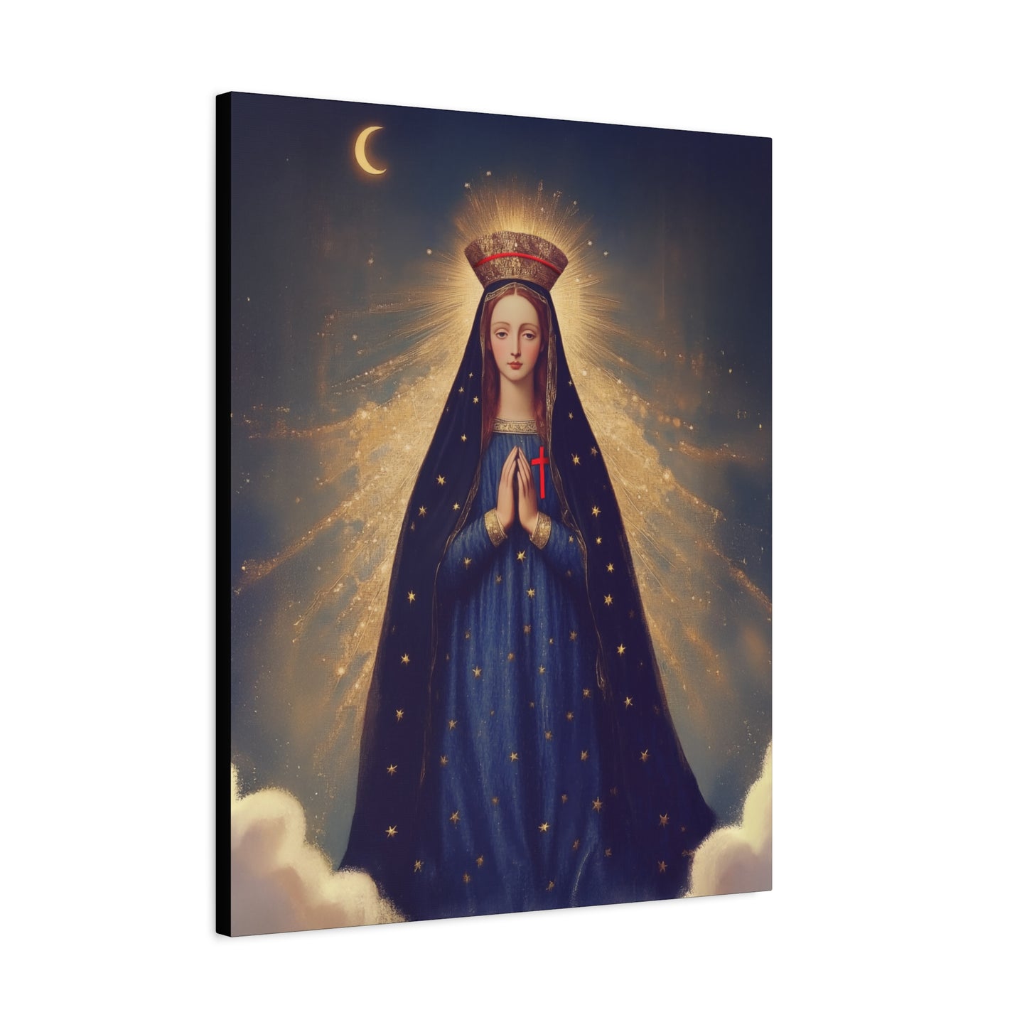 Our Lady of Pontmain - Multiple Sizes - Catholic Home art - Museum Wrapped Canvas - Sanctified Souls Print - Mother Mary Art