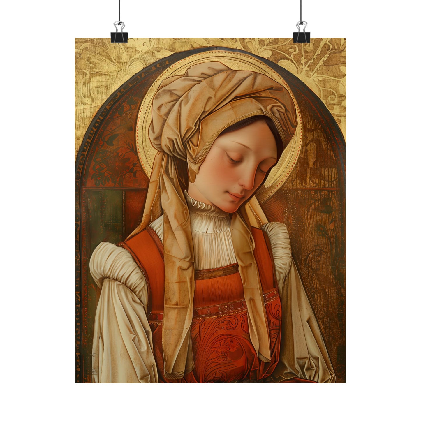 Saint Anne Line - Sanctified Souls Print - Multiple Sizes - Premium Matte Vertical Posters - Anna Line - Catholic Saint Art - Home Decor