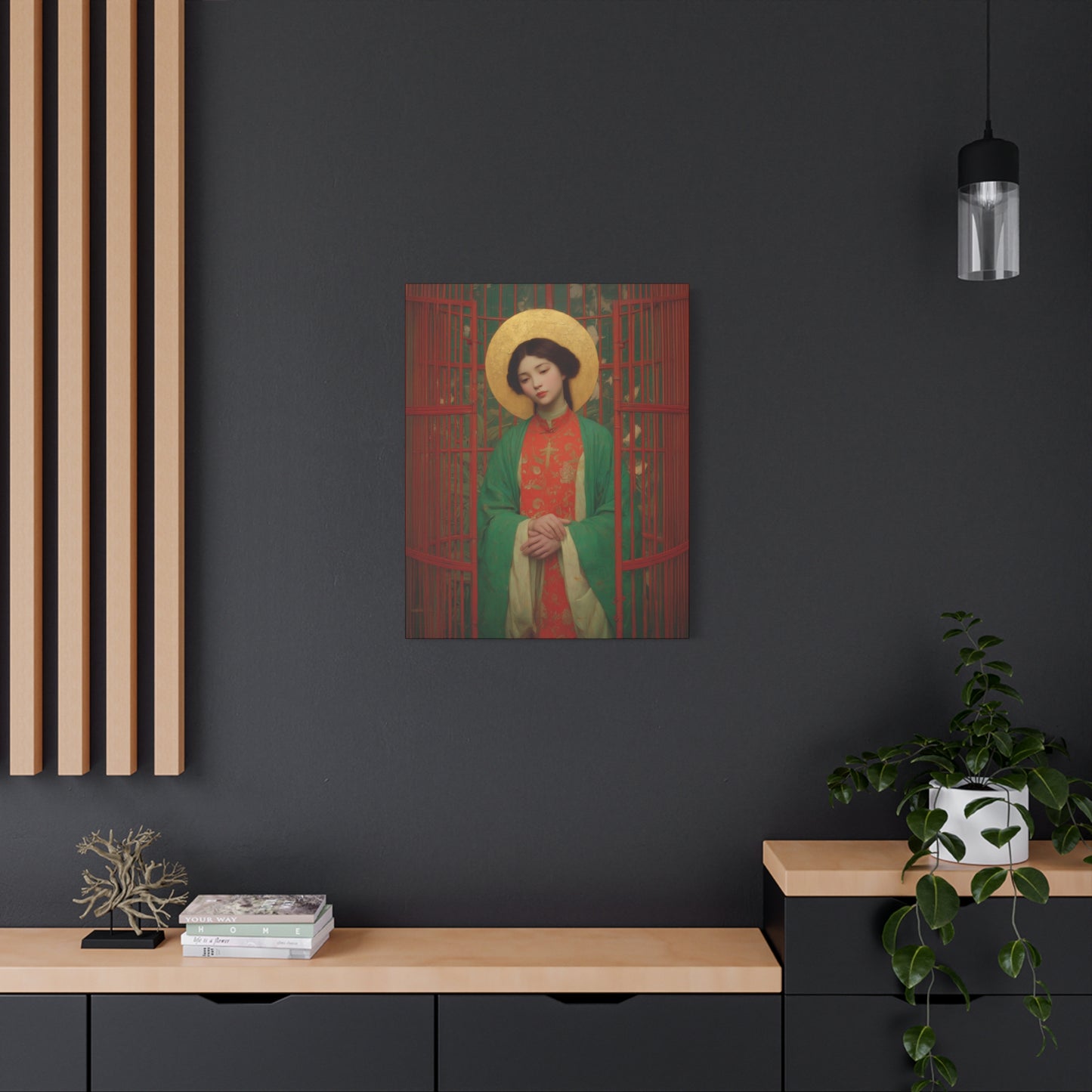 Saint Agnes Tsao Kou Ying - Museum Wrapped Canvas - Sanctified Souls Print - Religious Art for your Home - Catholic Patron Saint Art