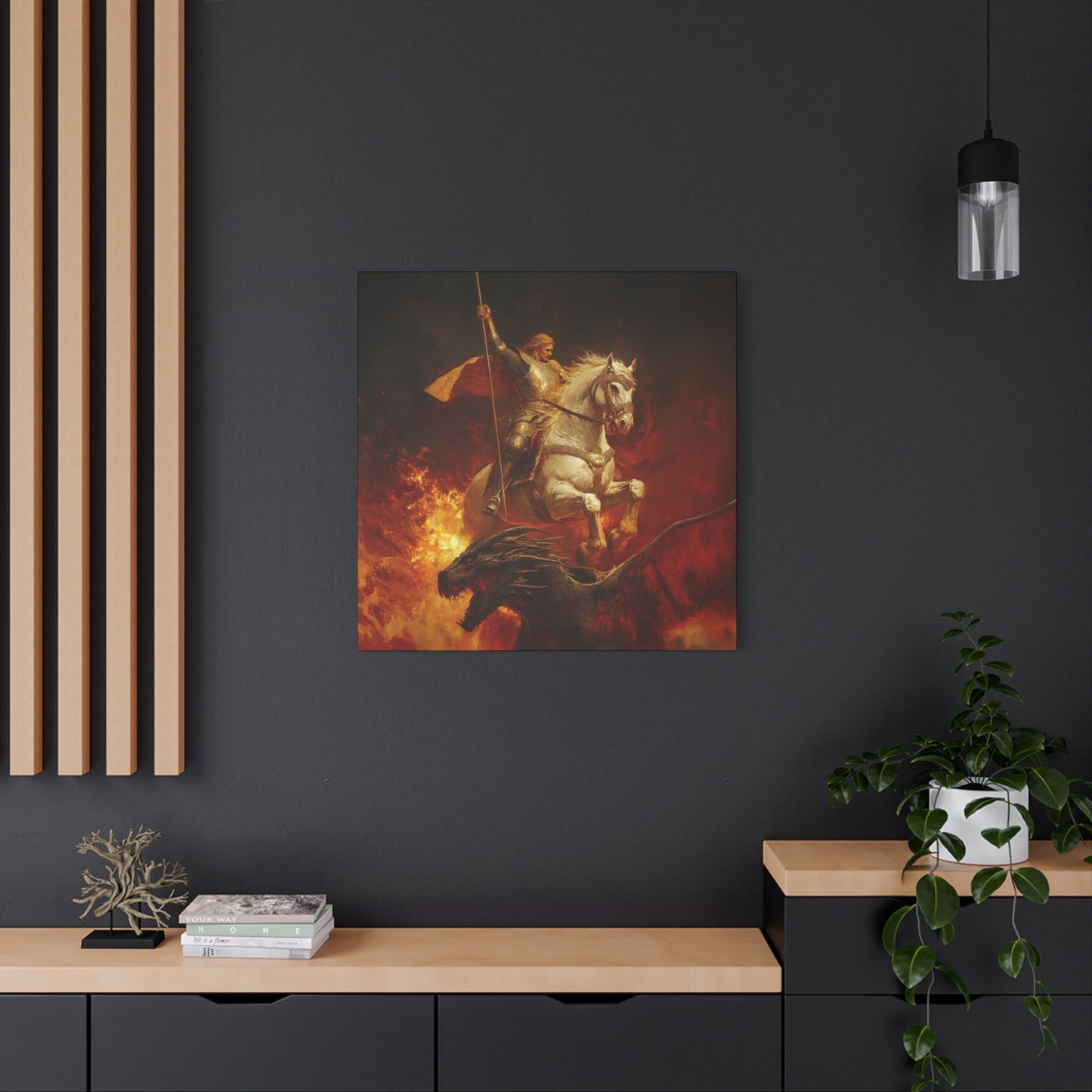 Saint George - Museum Wrapped Canvas - Sanctified Souls Print - Religious Art for your Home - Catholic Patron Saint Art