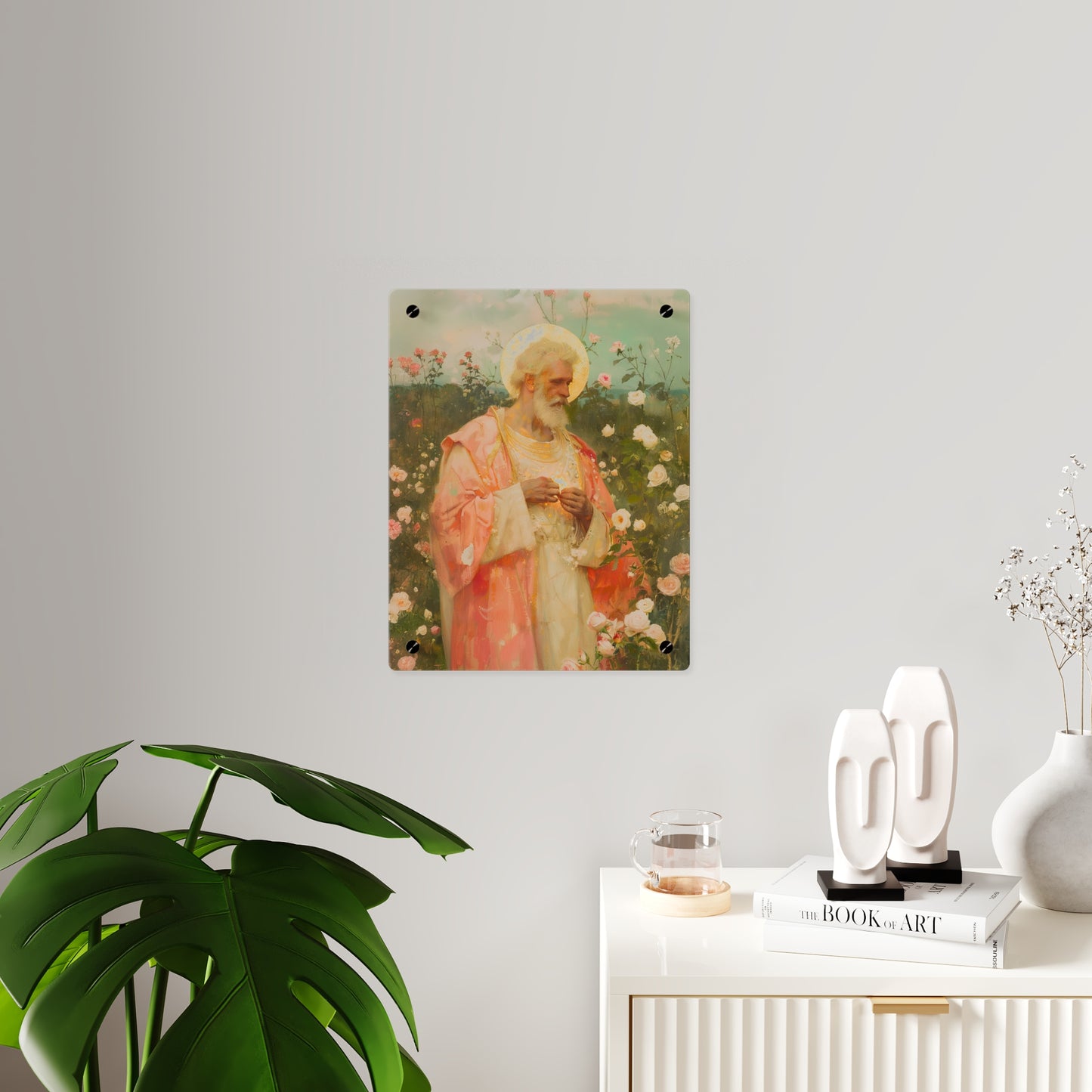 Saint Valentine Wall Art Panel - Ready to Hang Acrylic Print - Catholic Saint Art - Patron Saint Print - Catholic Saint Wall Art