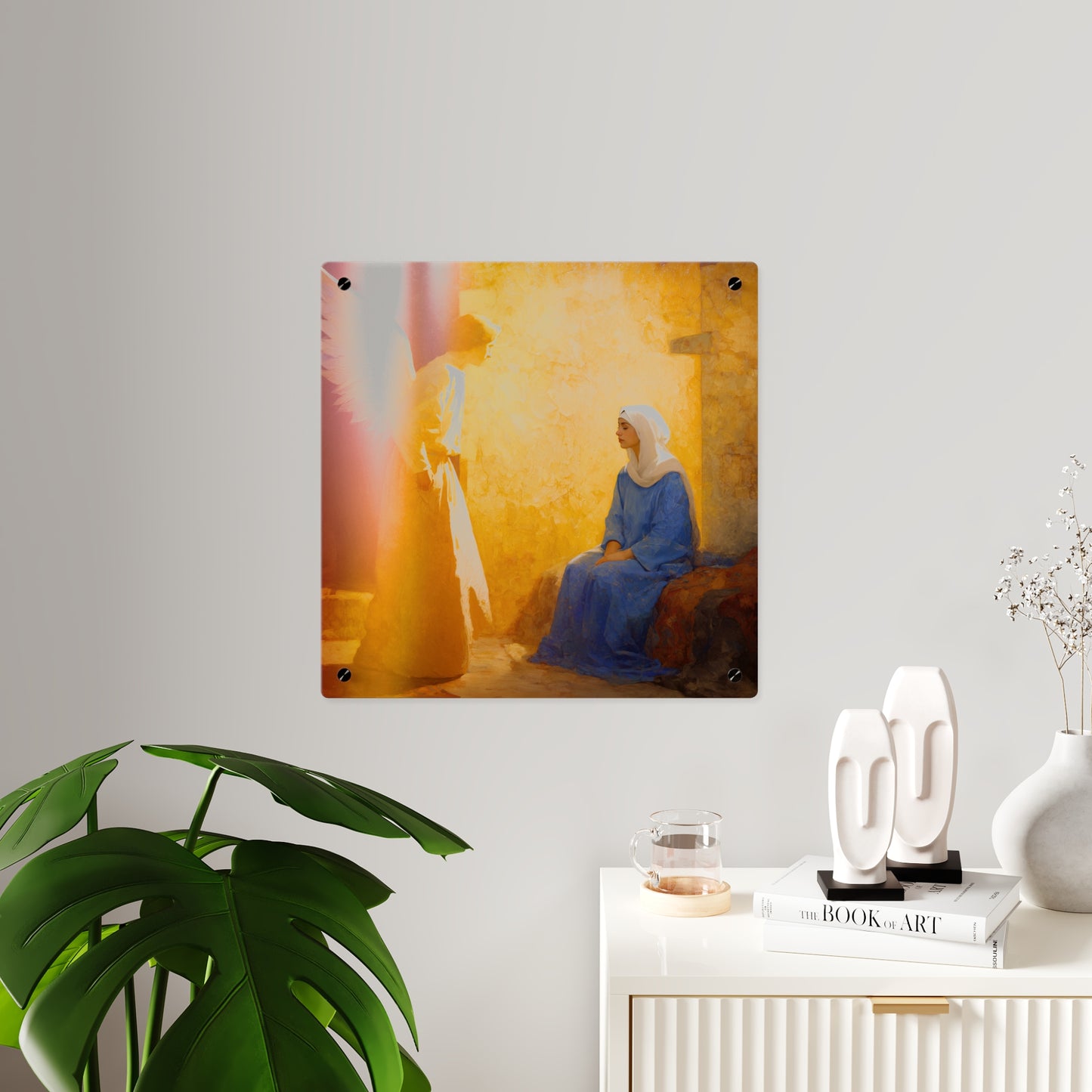 Mary's Yes - Quiet Fiat - Mother Mary - Marian Art - Wall Art Panel - Ready to Hang Acrylic Print - Saint Art - Catholic Art