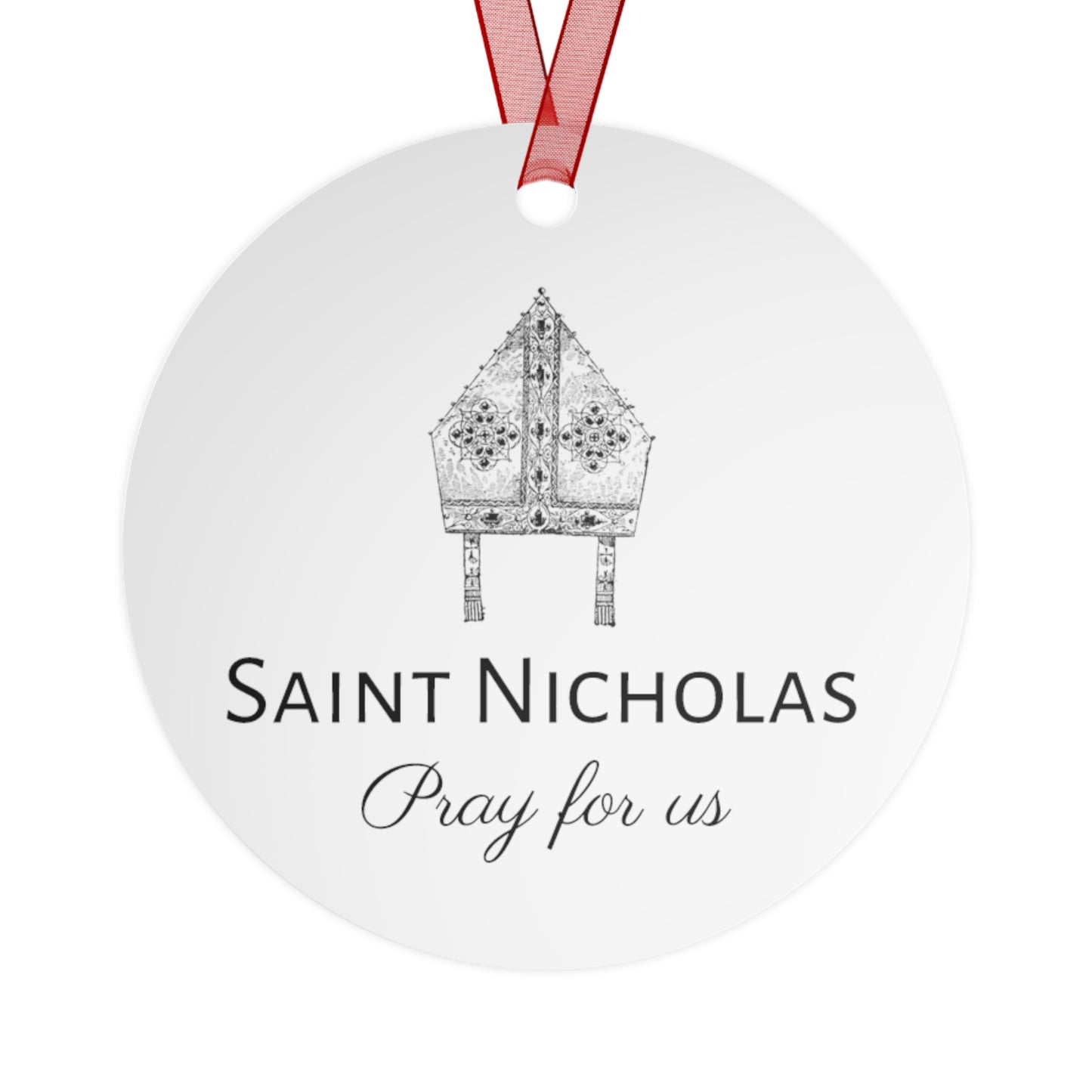 Saint Nicholas - Religious Holiday Christmas Ornament and Keepsake - Double sided Keepsake Religious Ornament