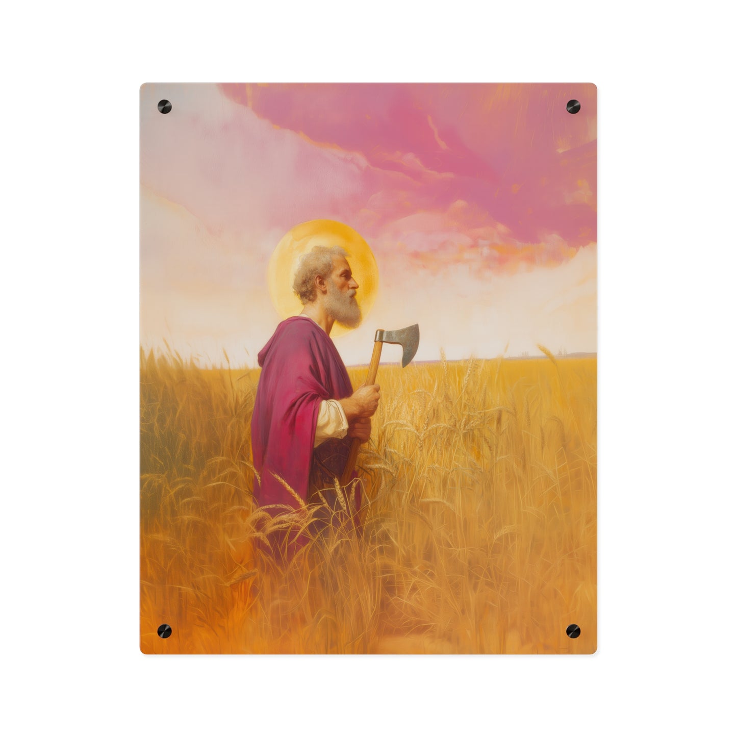 Saint Matthias Wall Art Panel - Ready to Hang Acrylic Print - Catholic Saint Art - Patron Saint Print - No Frame needed