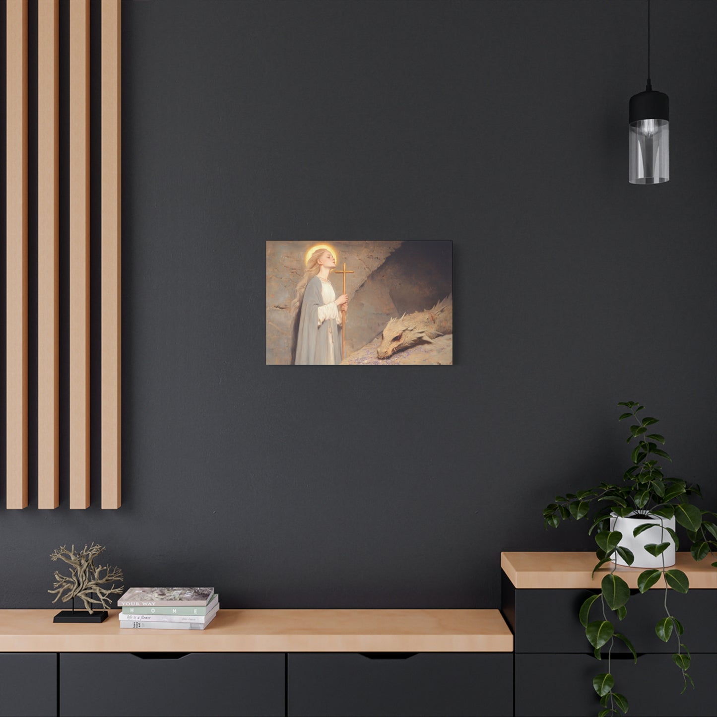 Saint Margaret of Antioch - Museum Wrapped Canvas - Sanctified Souls Print - Religious Art for your Home - Catholic Patron Saint Art