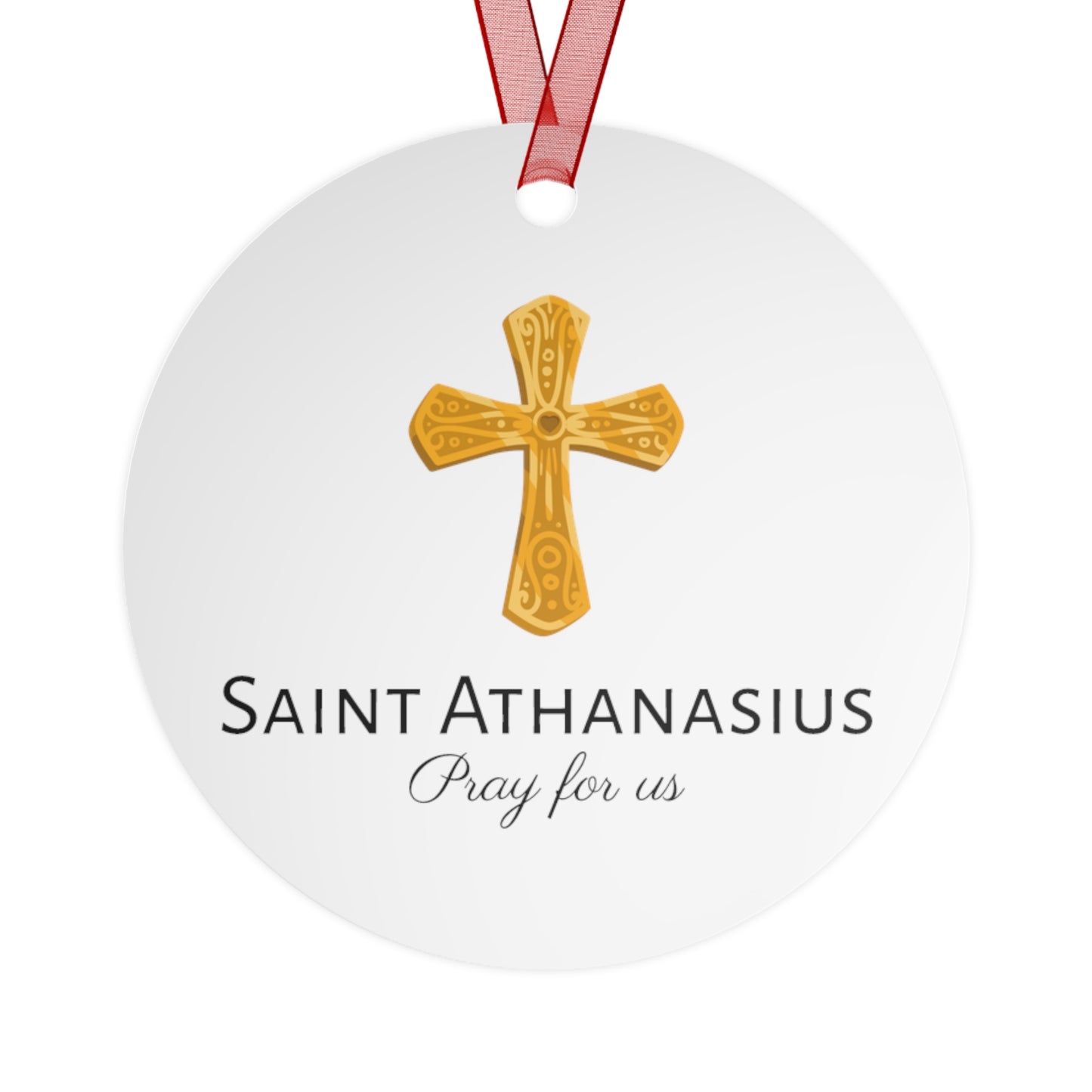Saint Athanasius the Athonite Metal Ornament - Religious Holiday Christmas Ornament and Keepsake - Catholic Religious Keepsake