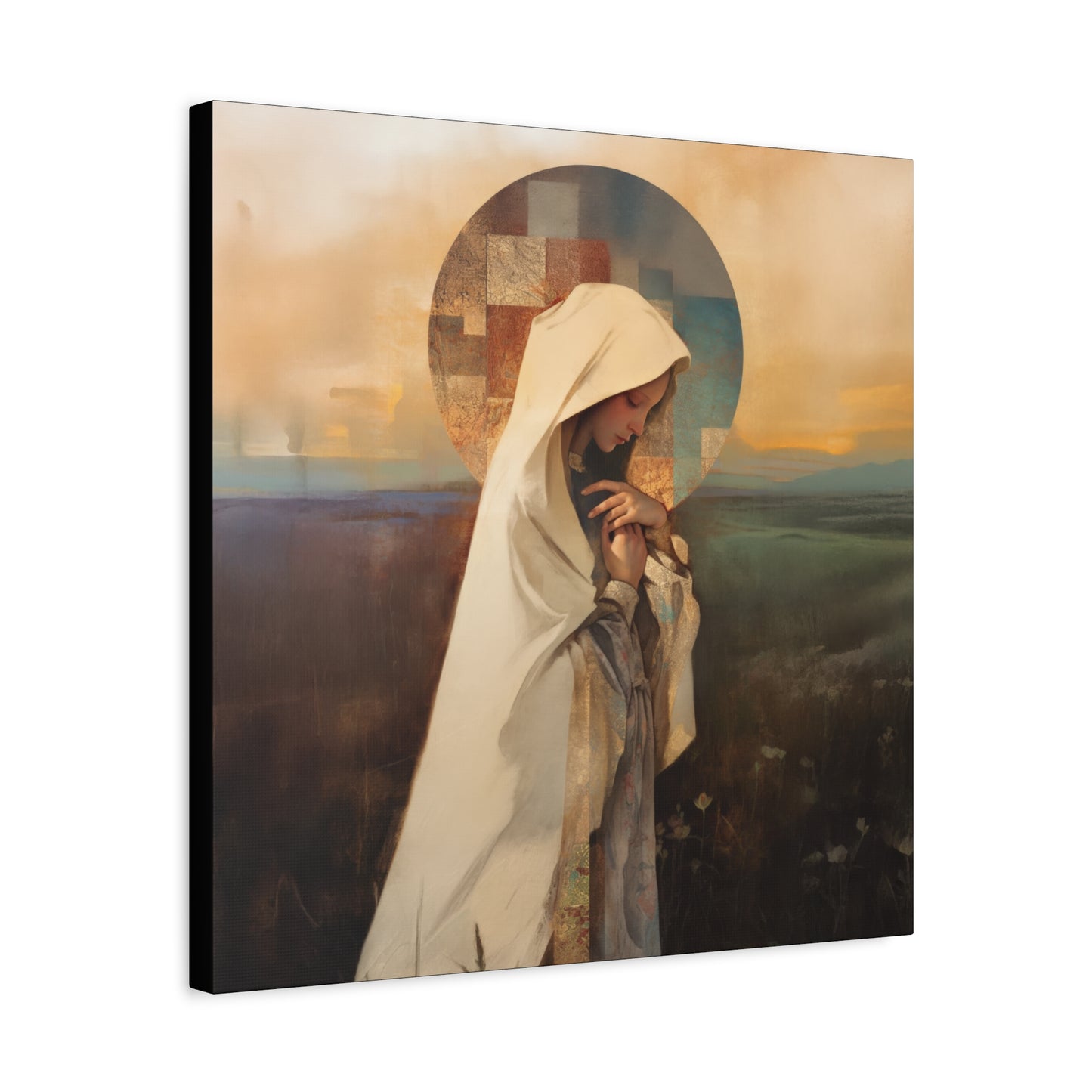 Our Lady of the Prairie - Multiple Sizes - Catholic Home art - Museum Wrapped Canvas - Sanctified Souls Print