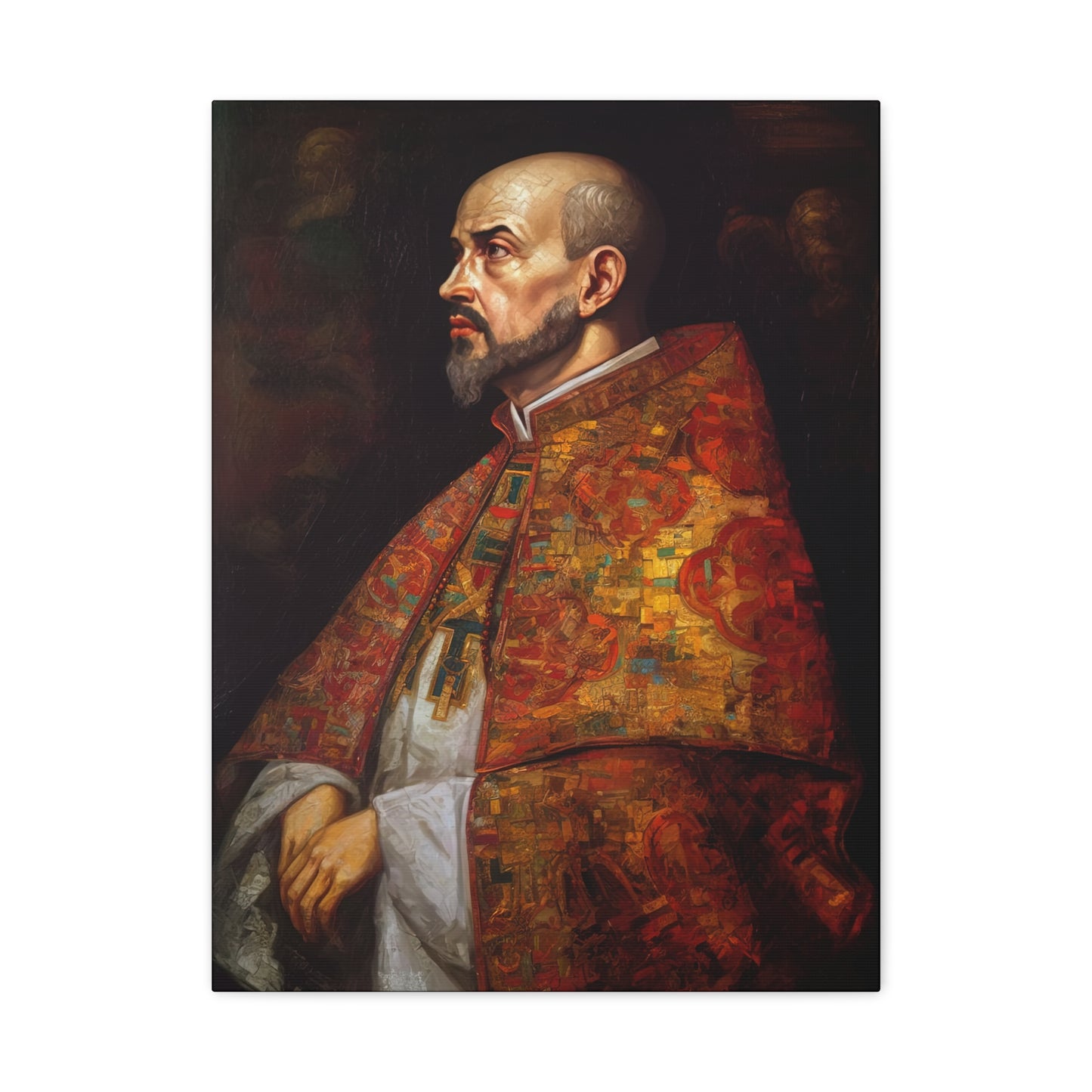 Saint Ignatius of Loyola Canvas Print - Multiple Sizes - Catholic Home art - Museum Wrapped Canvas - Sanctified Souls Print