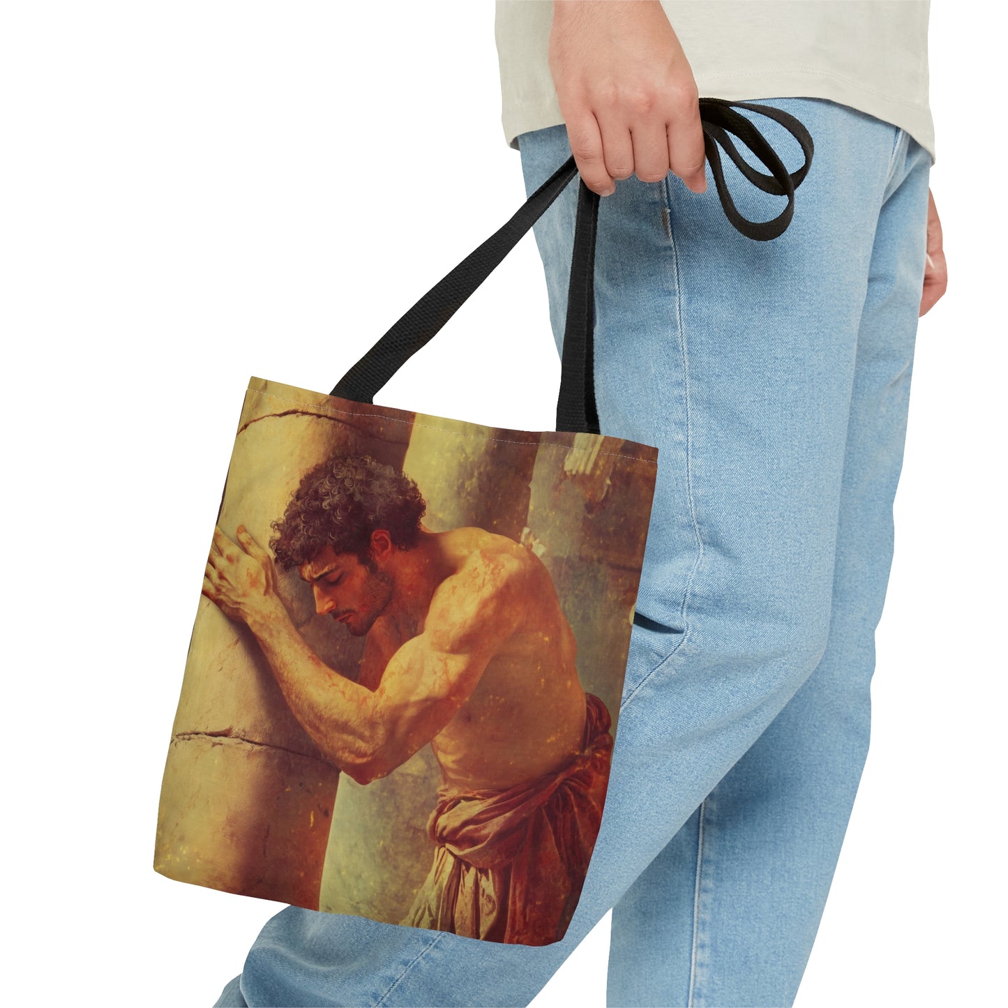 Samson Tote Bag - Large Medium Small Faith Art Bag - Catholic Faith Purse - Double Sided