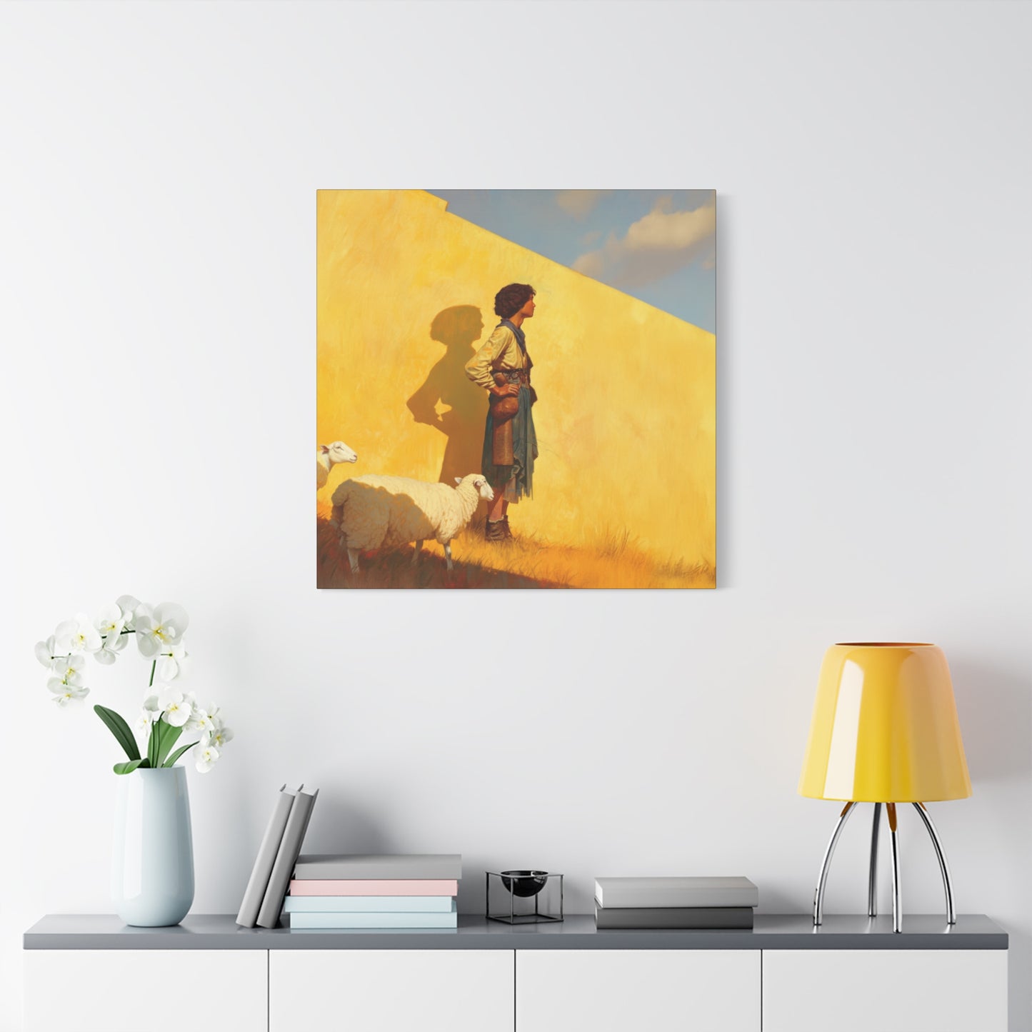 David son of Jesse - David the Shepherd Boy - Museum Wrapped Canvas - Sanctified Souls Print - Religious Art for your Home