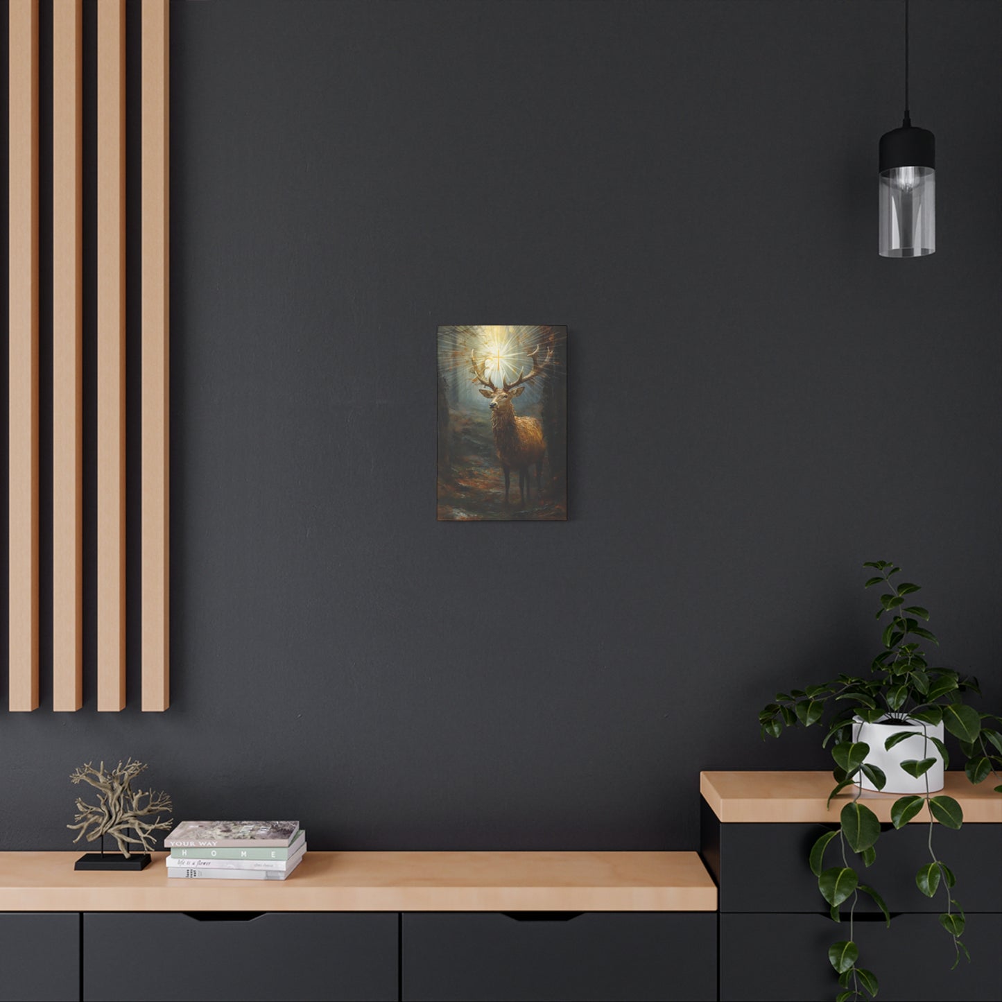 The Stag of Saint Hubert / Saint Hubertus Stag - Museum Wrapped Canvas - Sanctified Souls Print - Religious Art for your Home