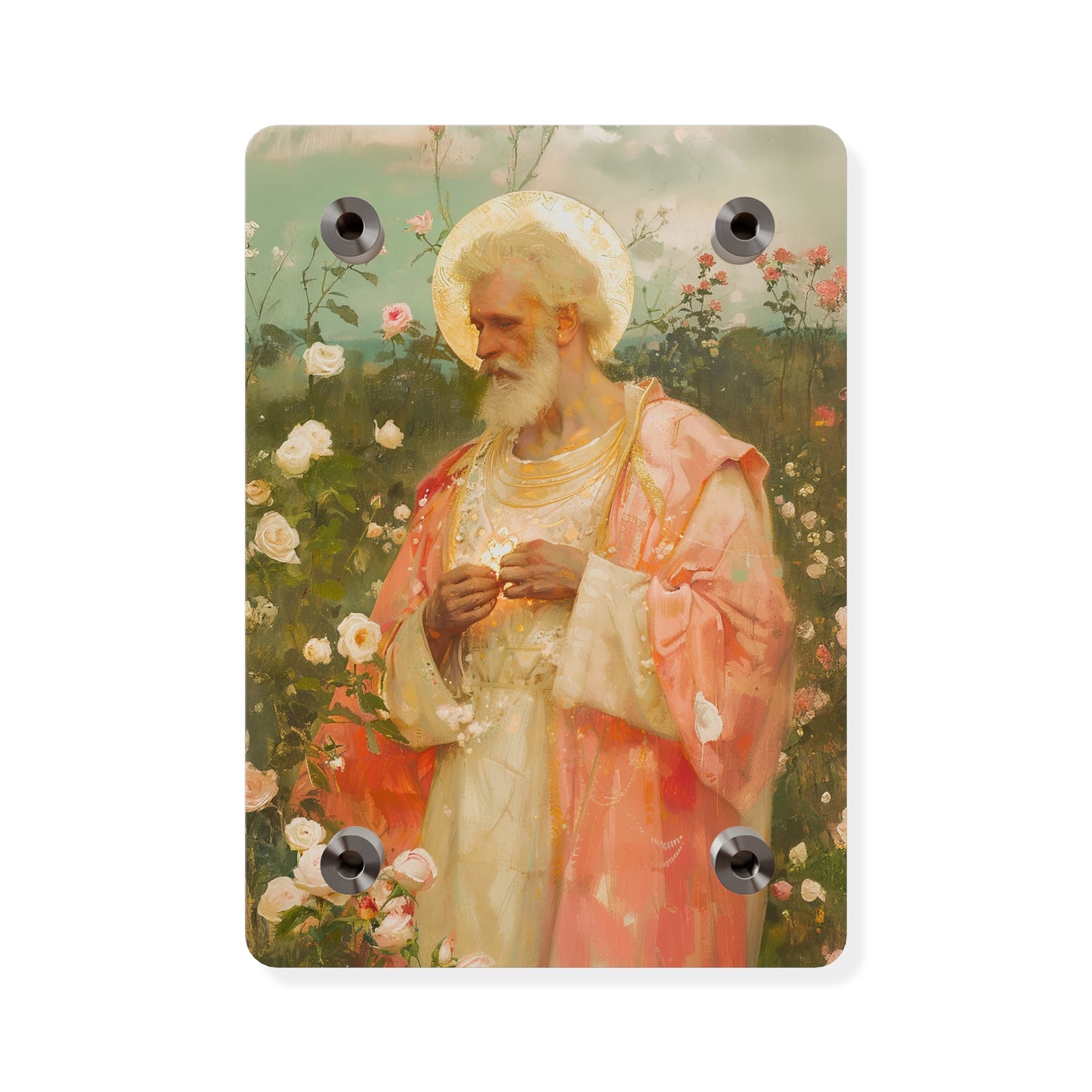 Saint Valentine Wall Art Panel - Ready to Hang Acrylic Print - Catholic Saint Art - Patron Saint Print - Catholic Saint Wall Art
