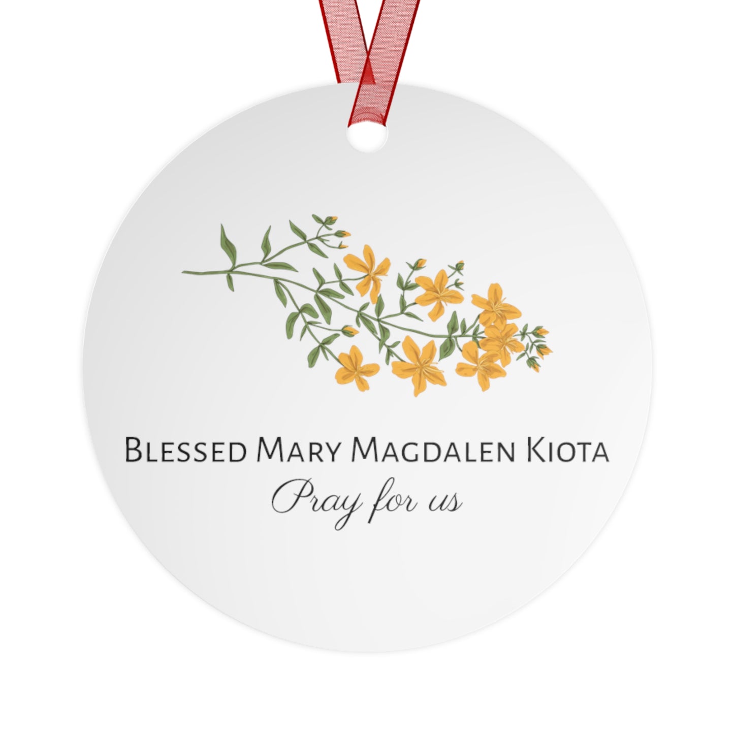 Blessed Mary Magdalen Kiota Metal Ornament - Religious Holiday Christmas Keepsake - Religious Catholic Tree Ornament - Holiday Art Piece