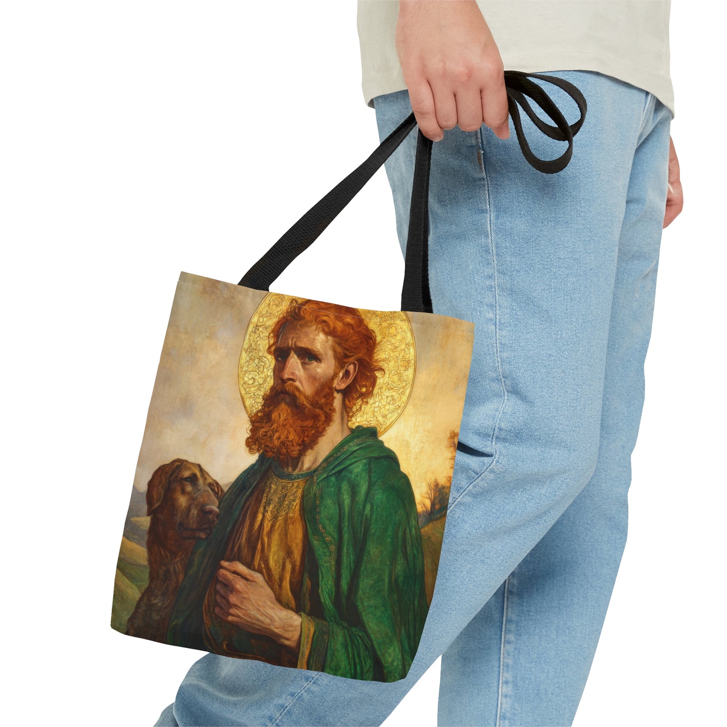 Saint Andrew the Scot Tote Bag - Large Medium Small Faith Art Bag - Catholic Faith Purse - Religious - Reusable - Prayer Bag