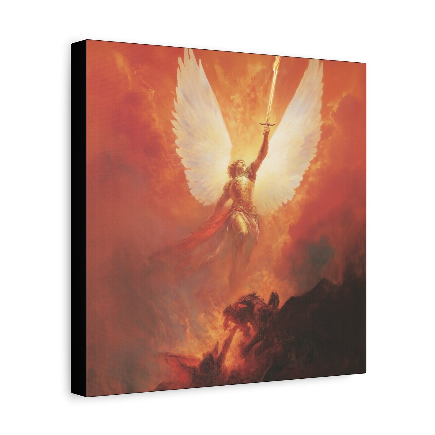 Saint Michael the Archangel - Museum Wrapped Canvas - Sanctified Souls Print - Religious Art for your Home - Angel Art - Religious
