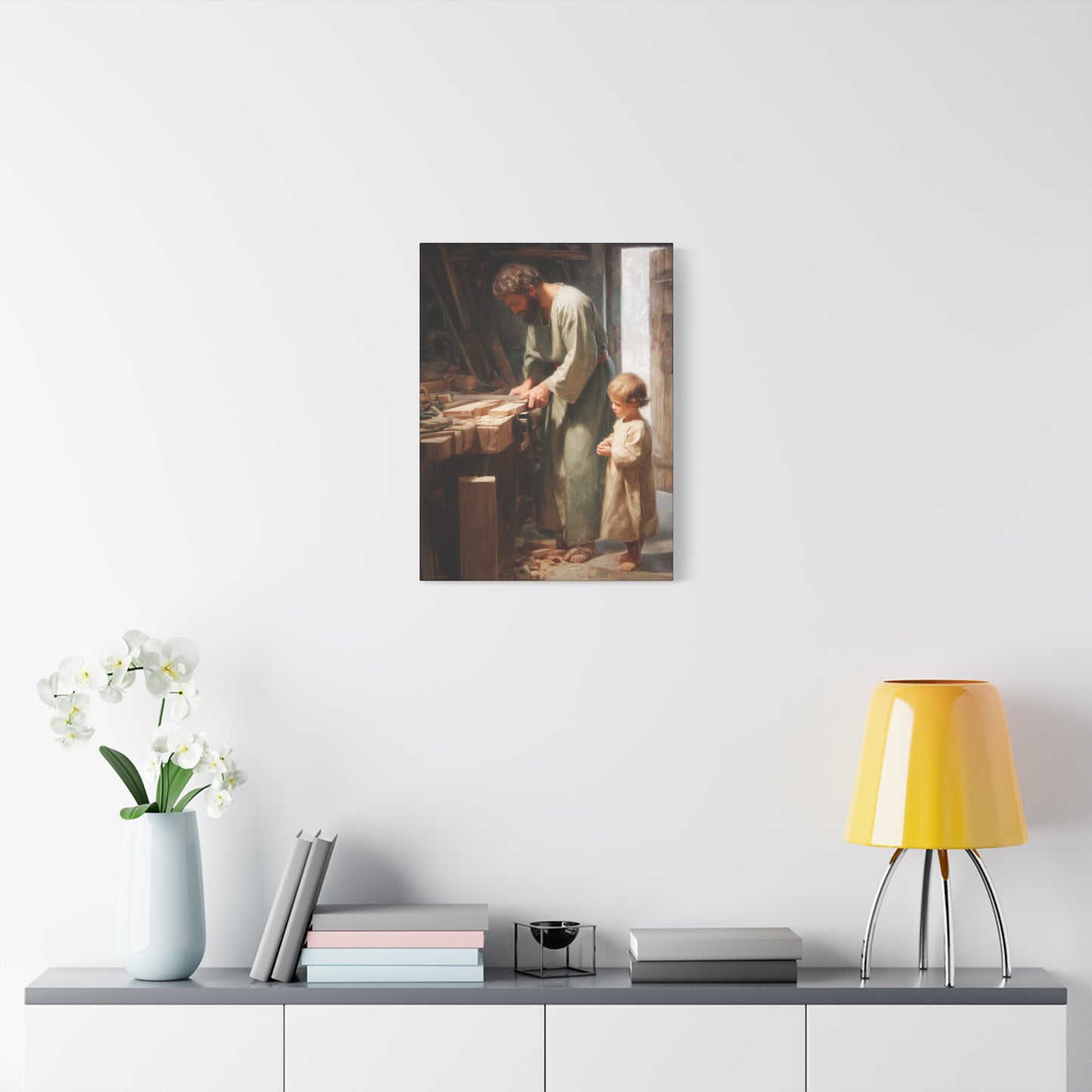Saint Joseph the Worker - Museum Wrapped Canvas - Sanctified Souls Print - Religious Art for your Home