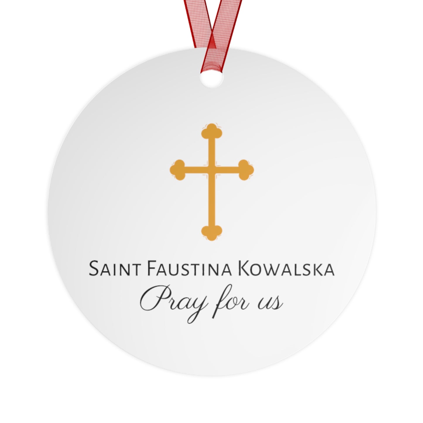 Saint Faustina Kowalska Ornament - Religious Holiday Christmas Ornament and Keepsake - Double sided Keepsake Religious Ornament