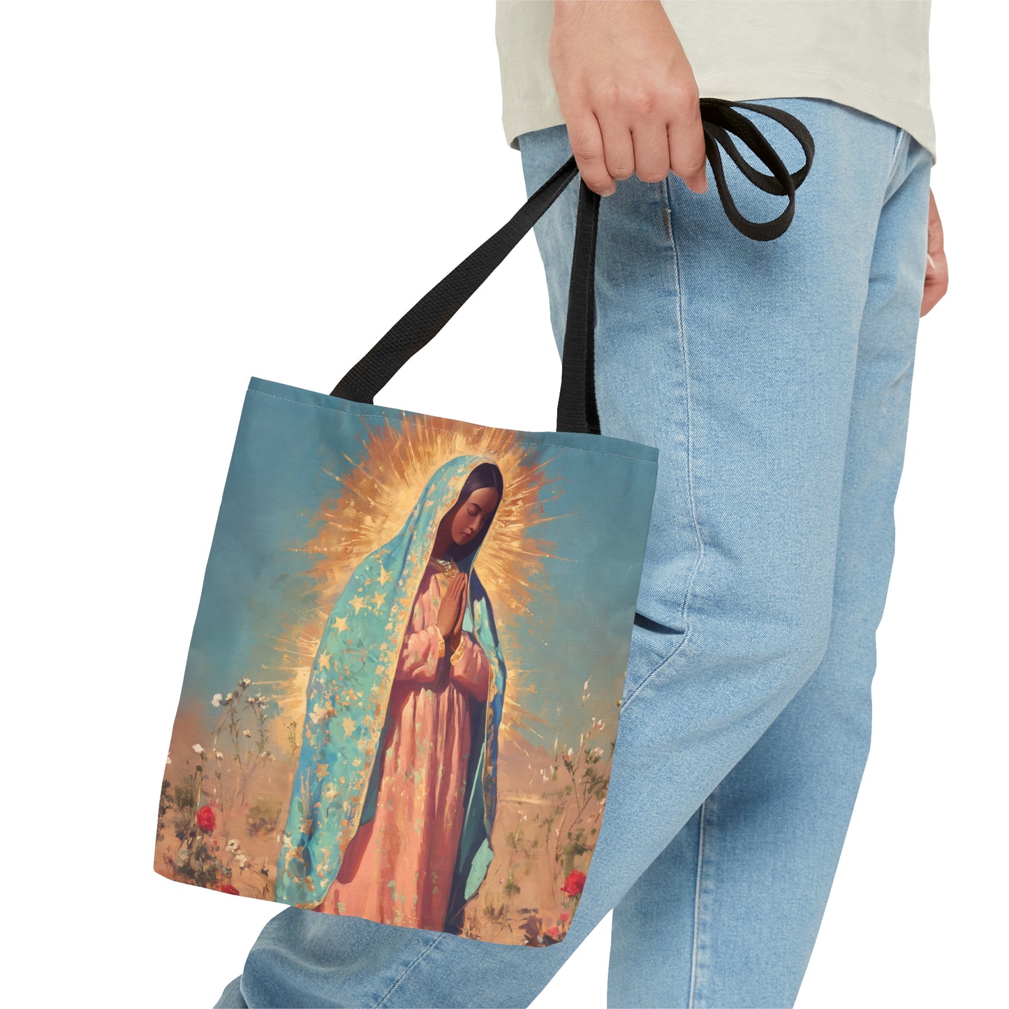 Our Lady of Guadalupe - Tote Bag - Large Medium Small Faith Art Bag - Catholic Faith Purse