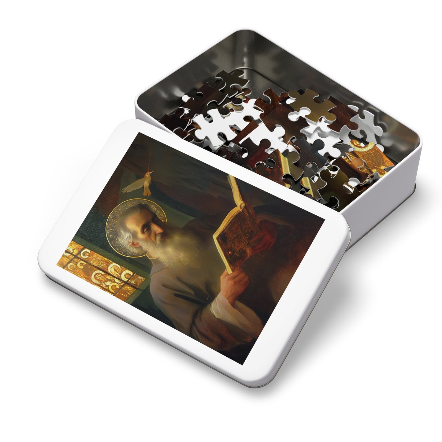 Saint Issac of Armenia - Puzzle and Keepsake Tin - Religious (30, 110, 252, 500,1000) - Religious Puzzle - Gifts for Catholic Families