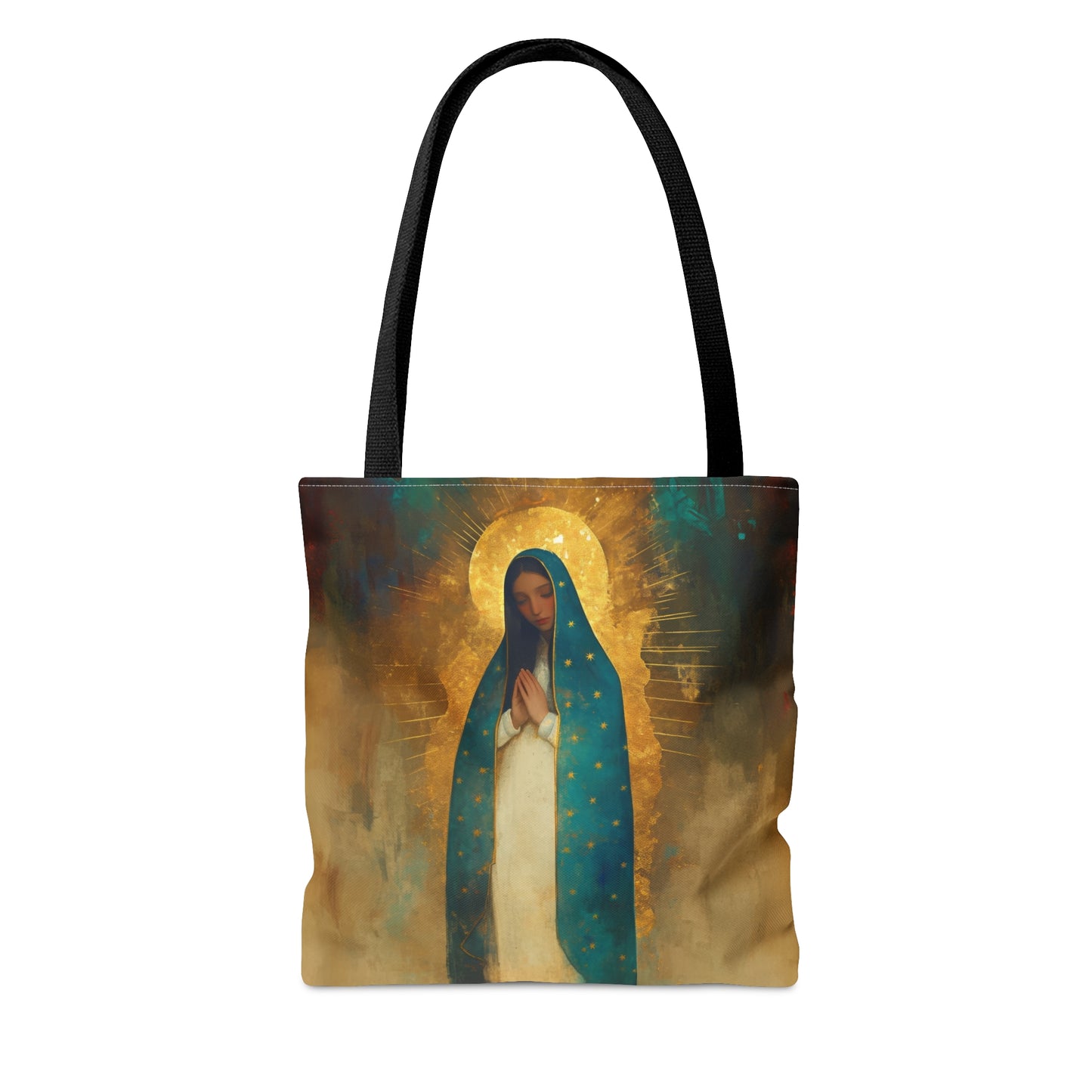Flower of the new World - Our Lady of Guadalupe Tote Bag - Large Medium Small Faith Art Bag - Catholic Faith Purse - Double Sided