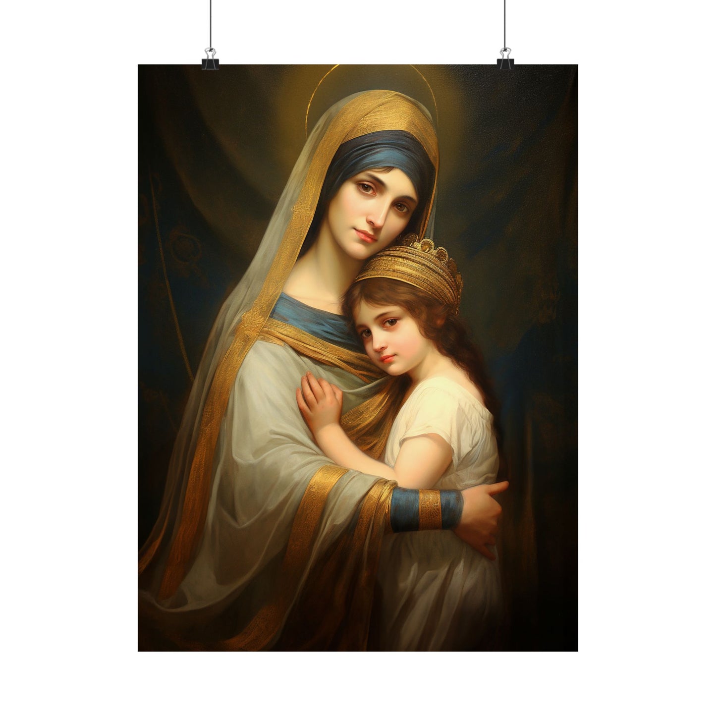Saint Anne mother to Mary the Blessed Virgin - Sanctified Souls Print - Multiple Sizes - Premium Matte Vertical Posters