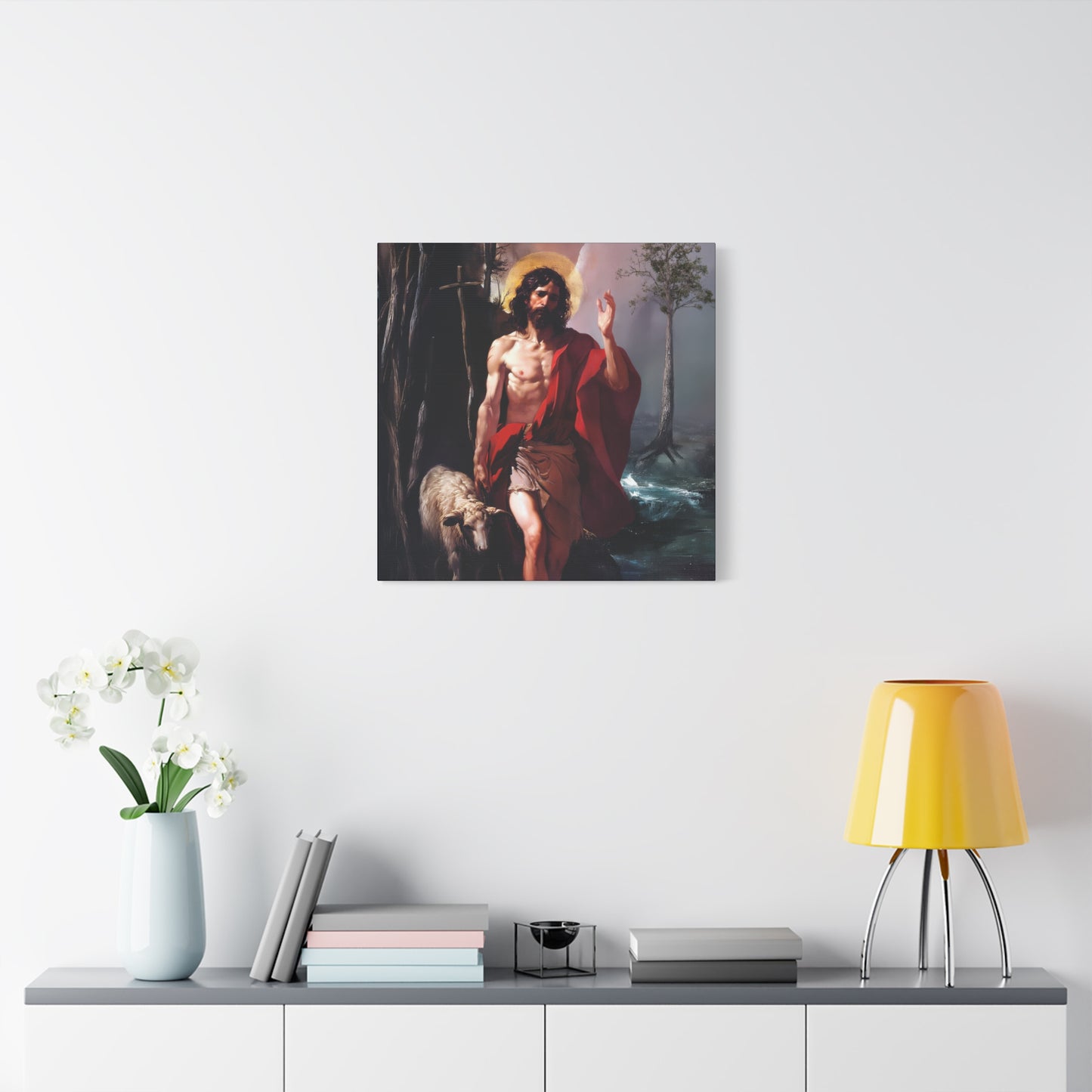 Saint John the Baptist - Museum Wrapped Canvas - Sanctified Souls Print - Religious Art for your Home - Catholic Patron Saint Art